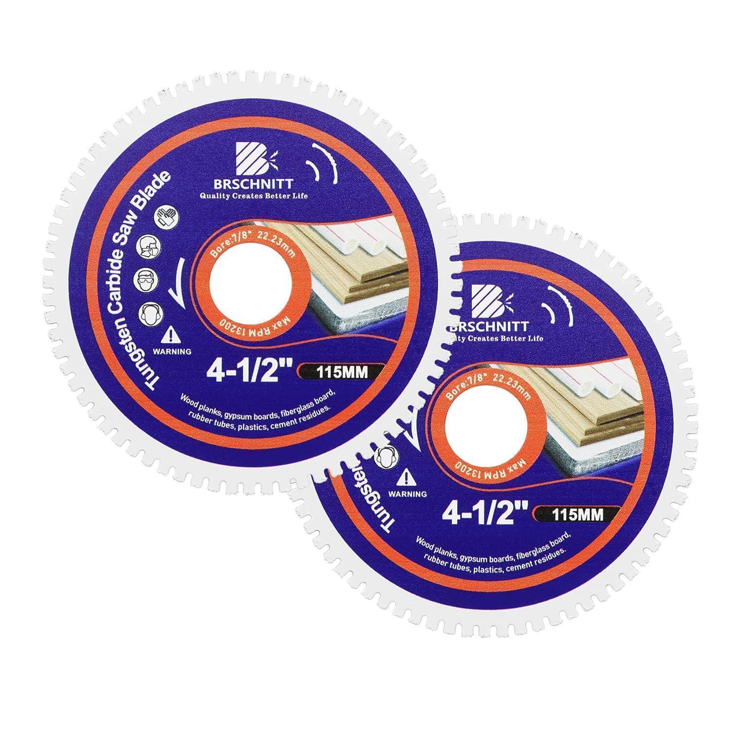 Hartmetall-sägeblatt 115mm Für Holz, Laminat, Kunststoff, Glasfaser (2 Stück)