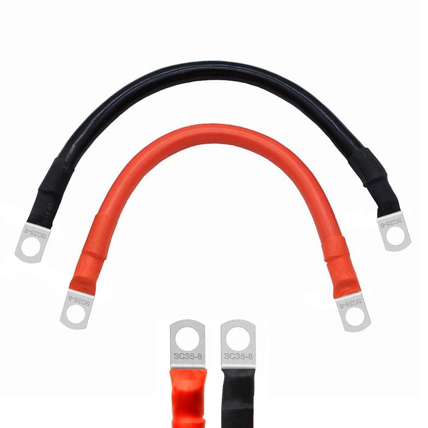 Batteriekabel 35mm² 30cm Mit M8 Ringklemmen Für Auto, Motorrad, Solar, Wohnmobil