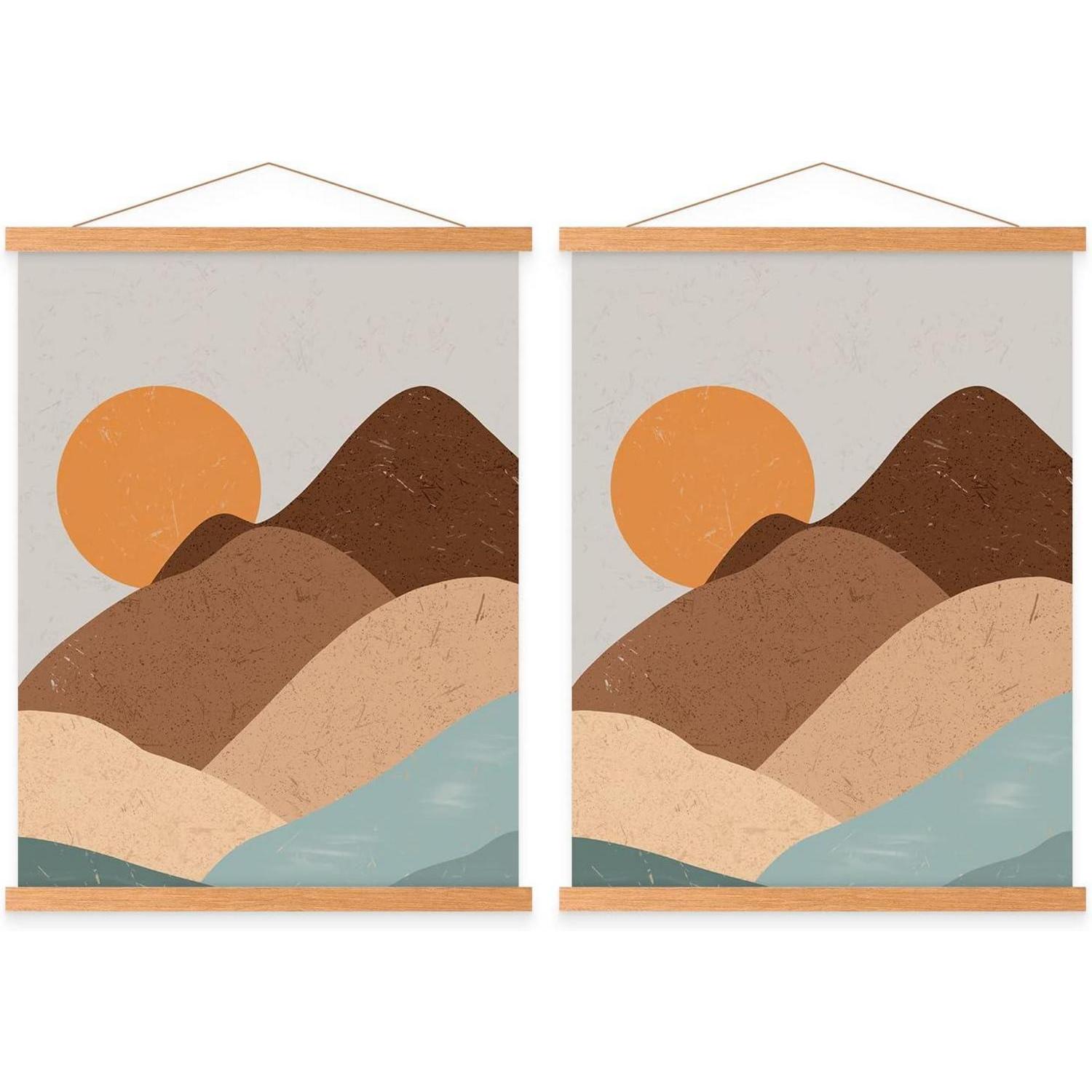 Magnetische Posterleiste Teakholz 101.6cm 2er-pack Für Bilder & Kunstwerke