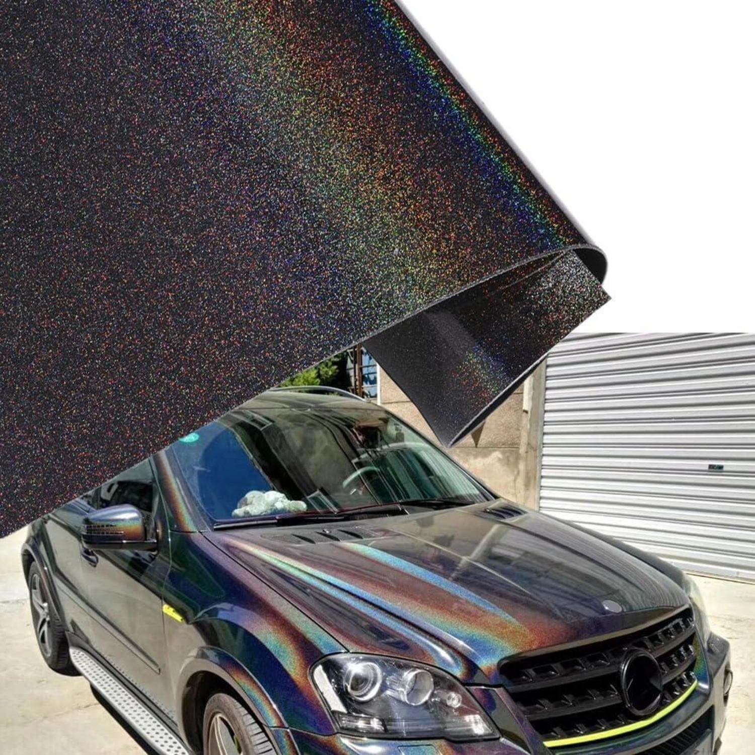 Autofolie Grau Mit Regenbogen-effekt, Selbstklebend, Wasserfest, 30x152 Cm