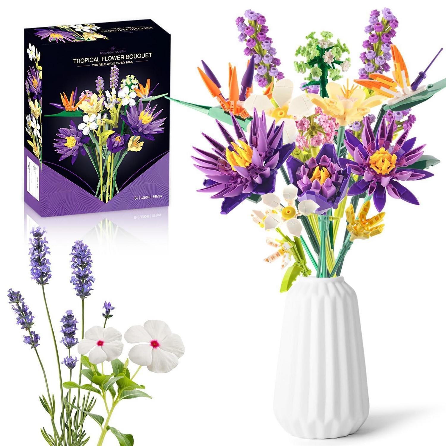 Blumen Bausatz Für Erwachsene, Botanischer Blumenstrauß Diy-set Mit 13 Blumen, Dekoration & Geschenk