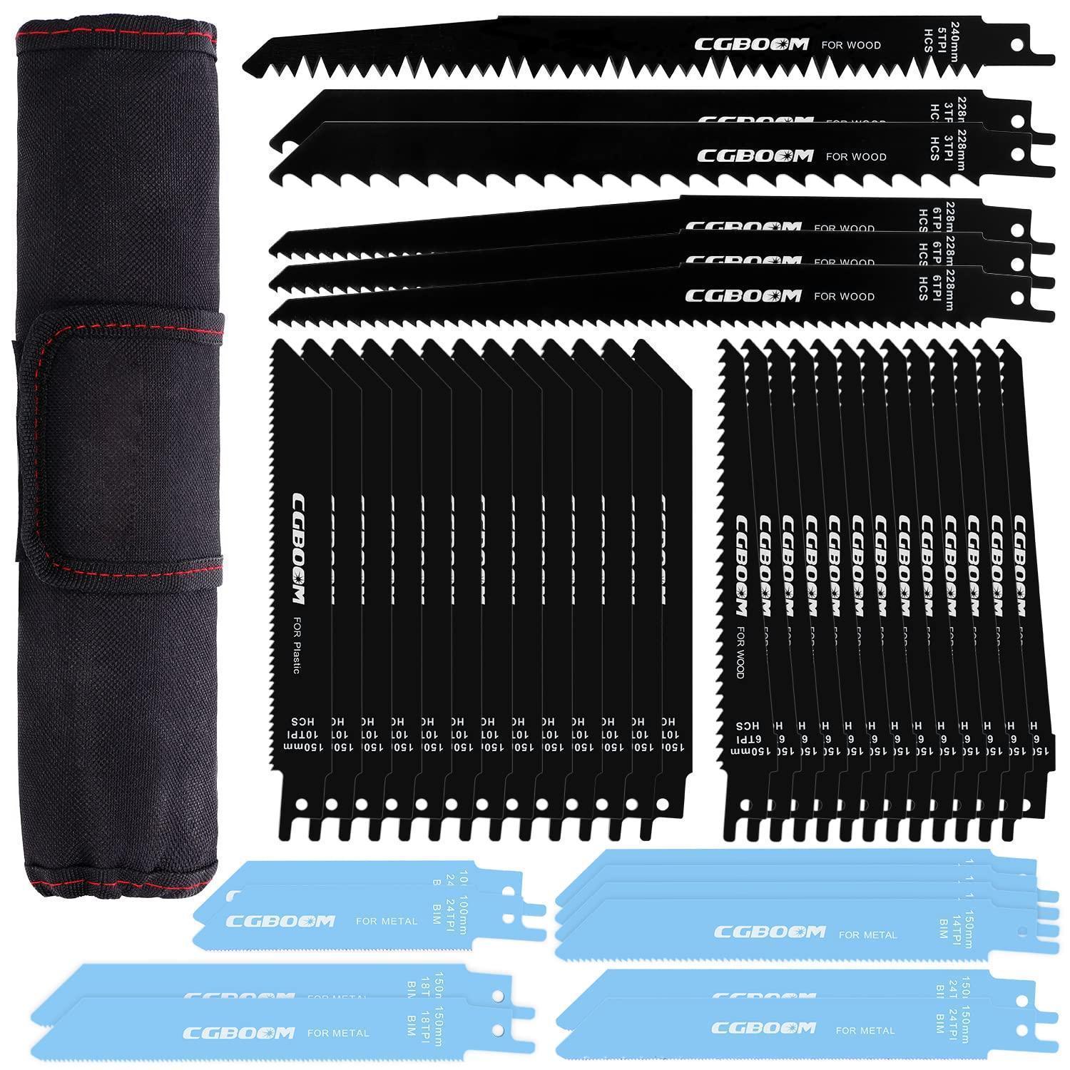 Säbelsägeblätter Set 42tlg. Für Holz & Metall Mit Tasche
