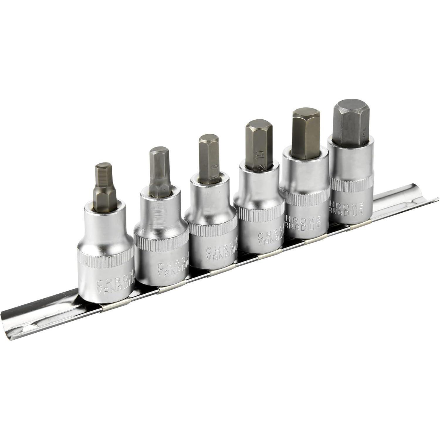 Innensechskant Nuss Satz 1/2 Zoll Antrieb 6-14mm Cr-v S2 Stahl Mattchrom