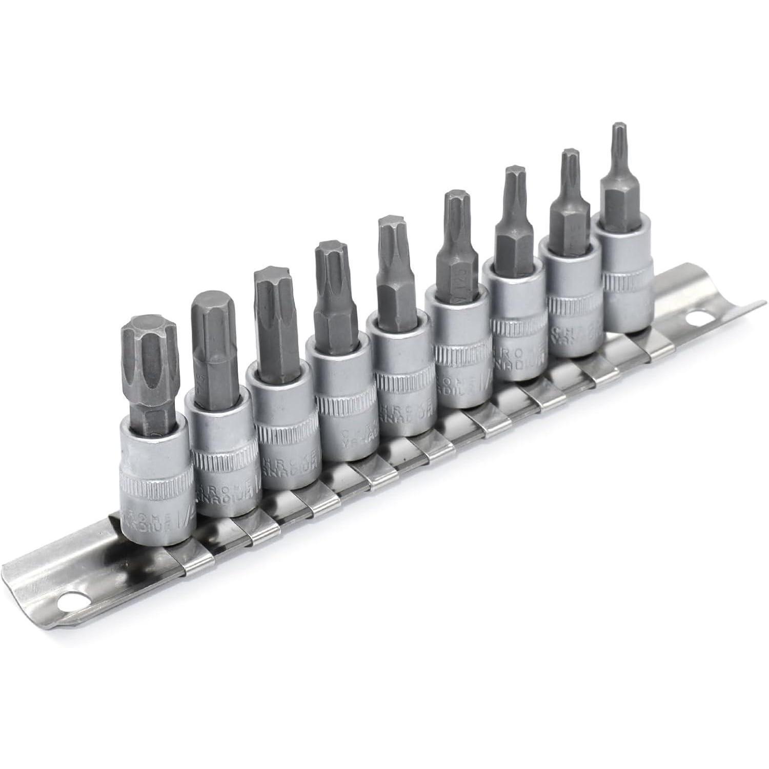 Torx Nuss Satz Für 1/4" Antrieb, T10-t50, Cr-v & S2 Stahl, Mattiert