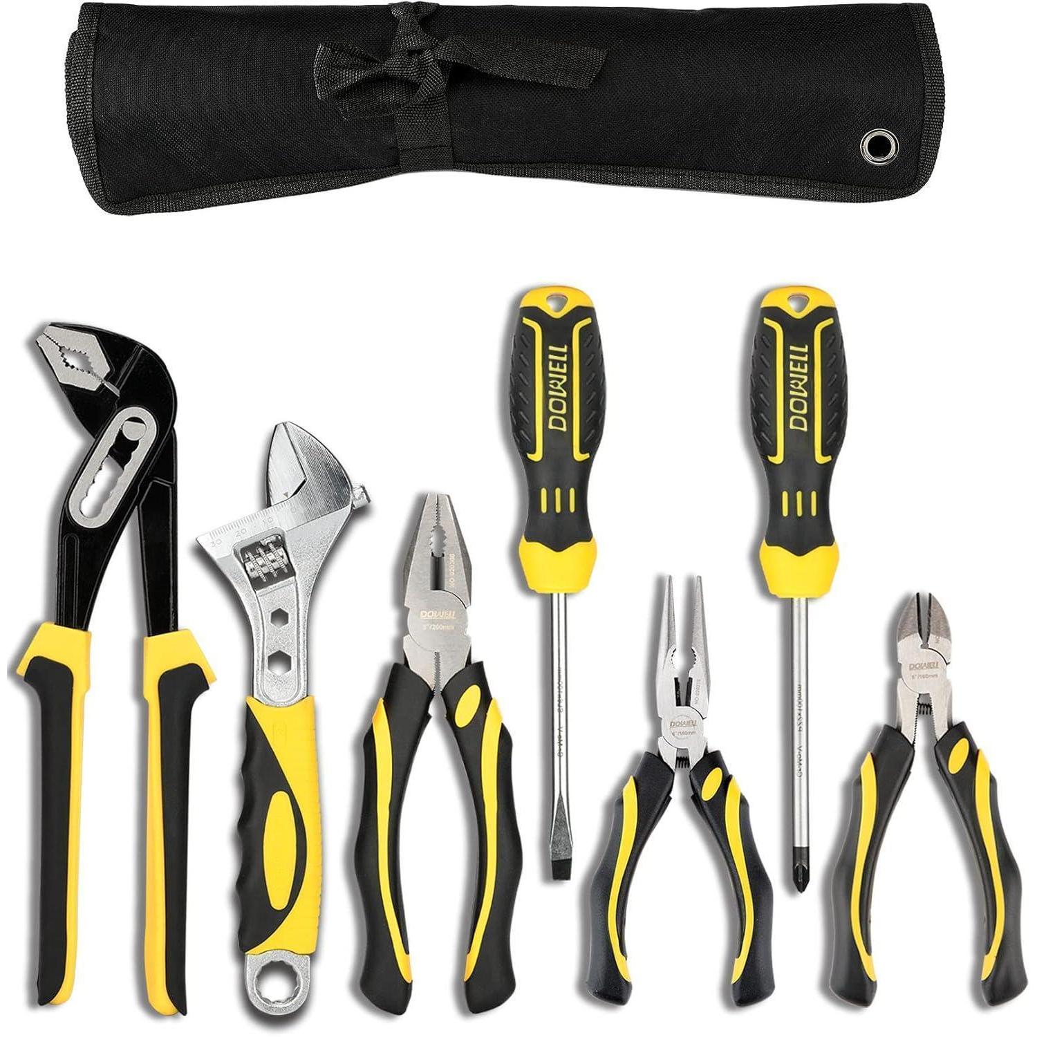 7-teiliges Werkzeug-set Mit Zangen, Schraubenschlüssel Und Schraubendrehern Inkl. Tasche