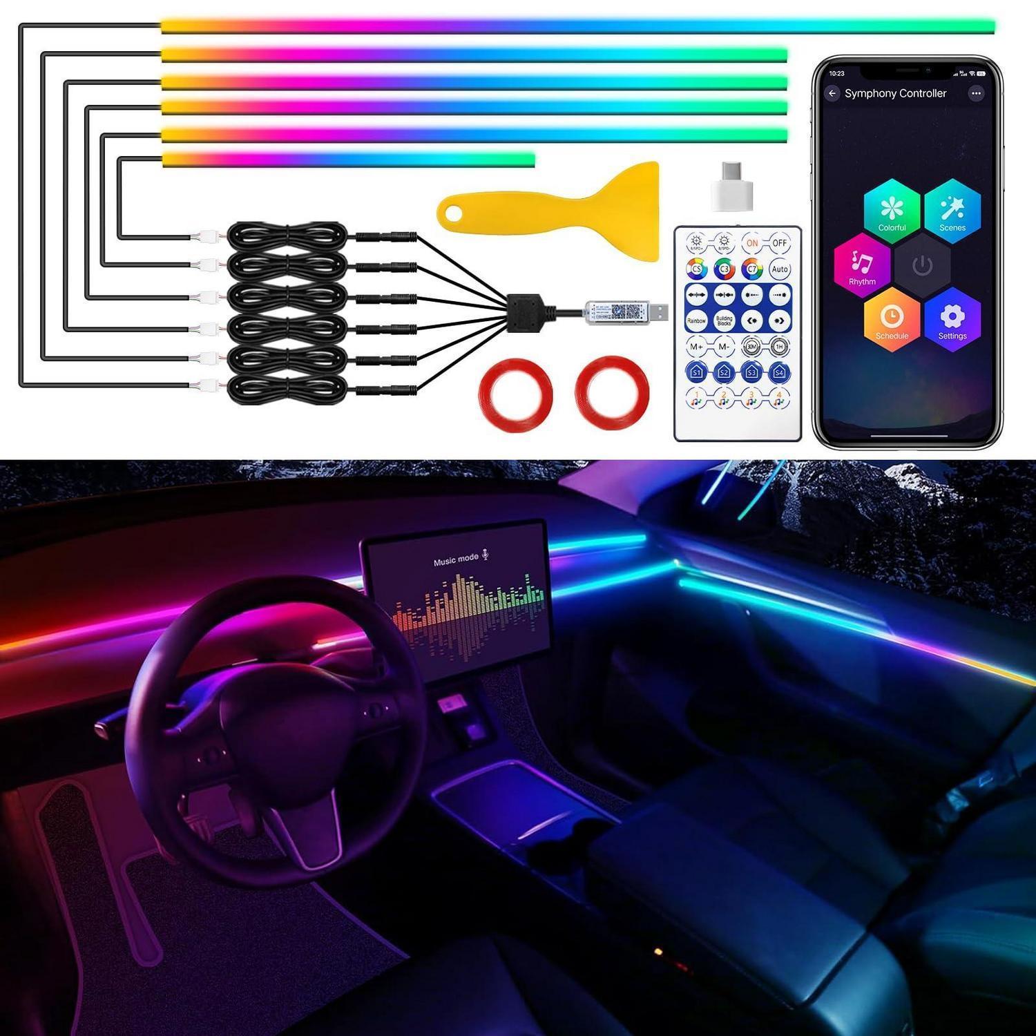 Auto Led Innenbeleuchtung Mit App-steuerung Und Musik-sync