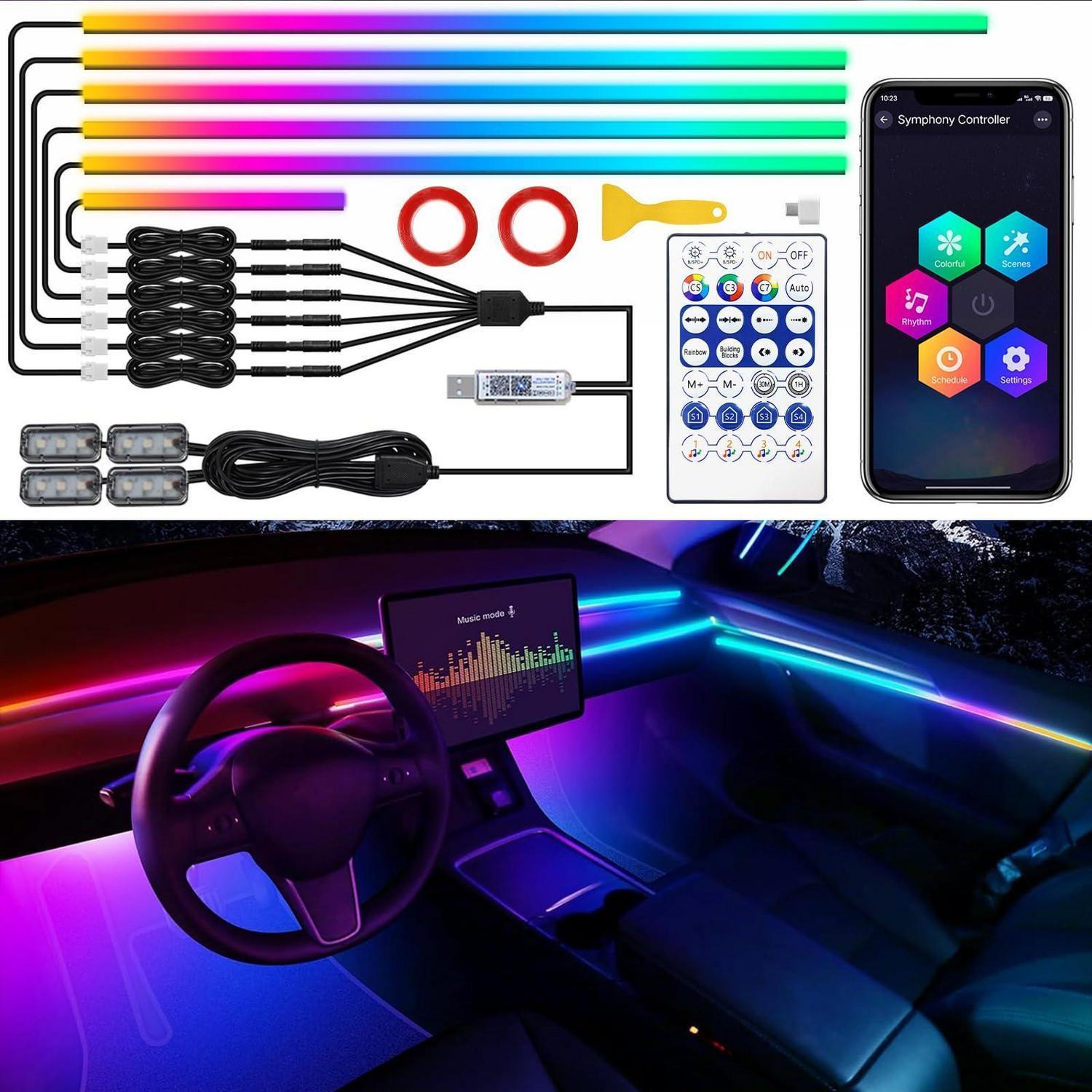 Auto Led Innenbeleuchtung Mit App-steuerung Und Musiksensor