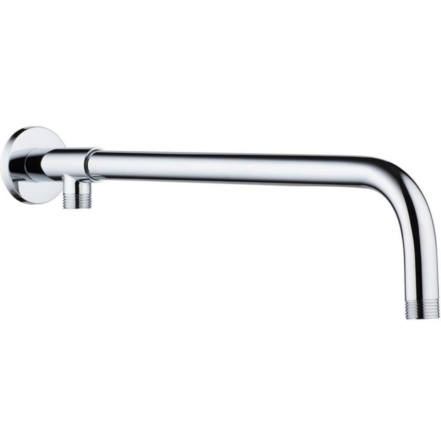 Duscharm 38cm Verlängerung Mit Flansch, Edelstahl, Chrom, G1/2 Zoll
