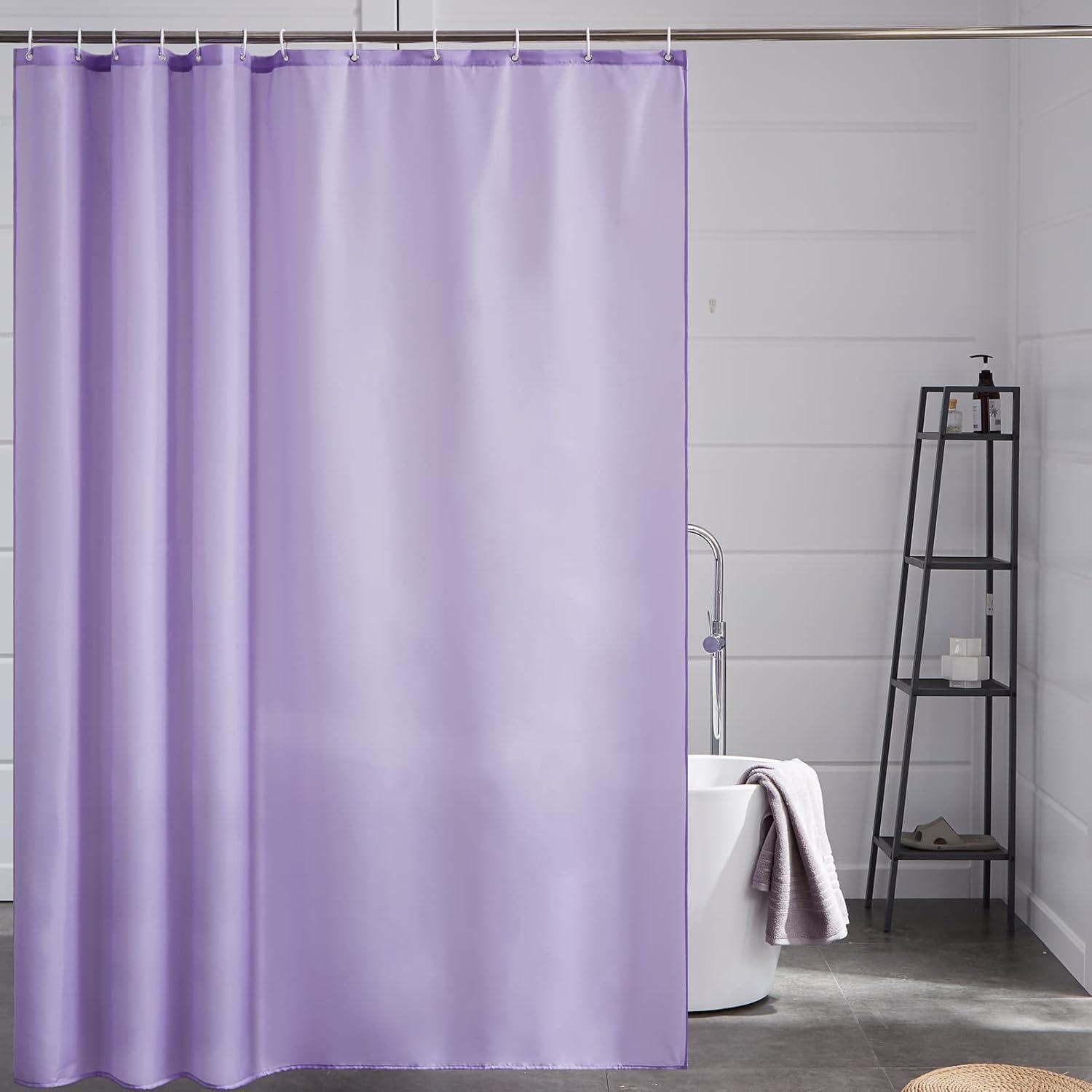 Duschvorhang 180x210cm Lila, Wasserabweisend, Schimmelresistent, Polyester