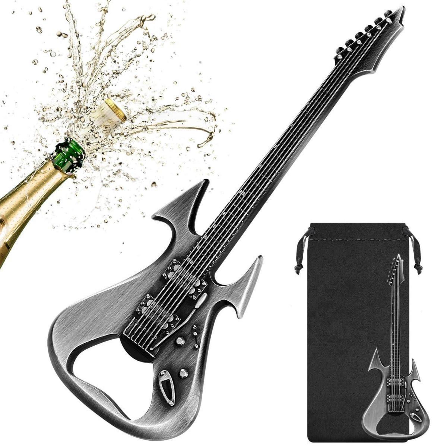 Flaschenöffner E-gitarre Aus Metall, Personalisierbares Geschenk Für Männer & Frauen