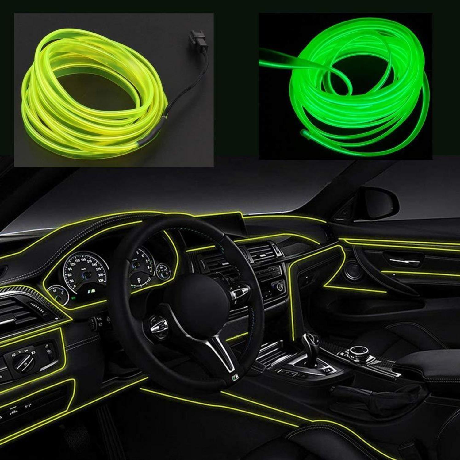Flexibler El-draht 5m, Neonlichtschlauch, Leuchtendes Grün, Dc 12v