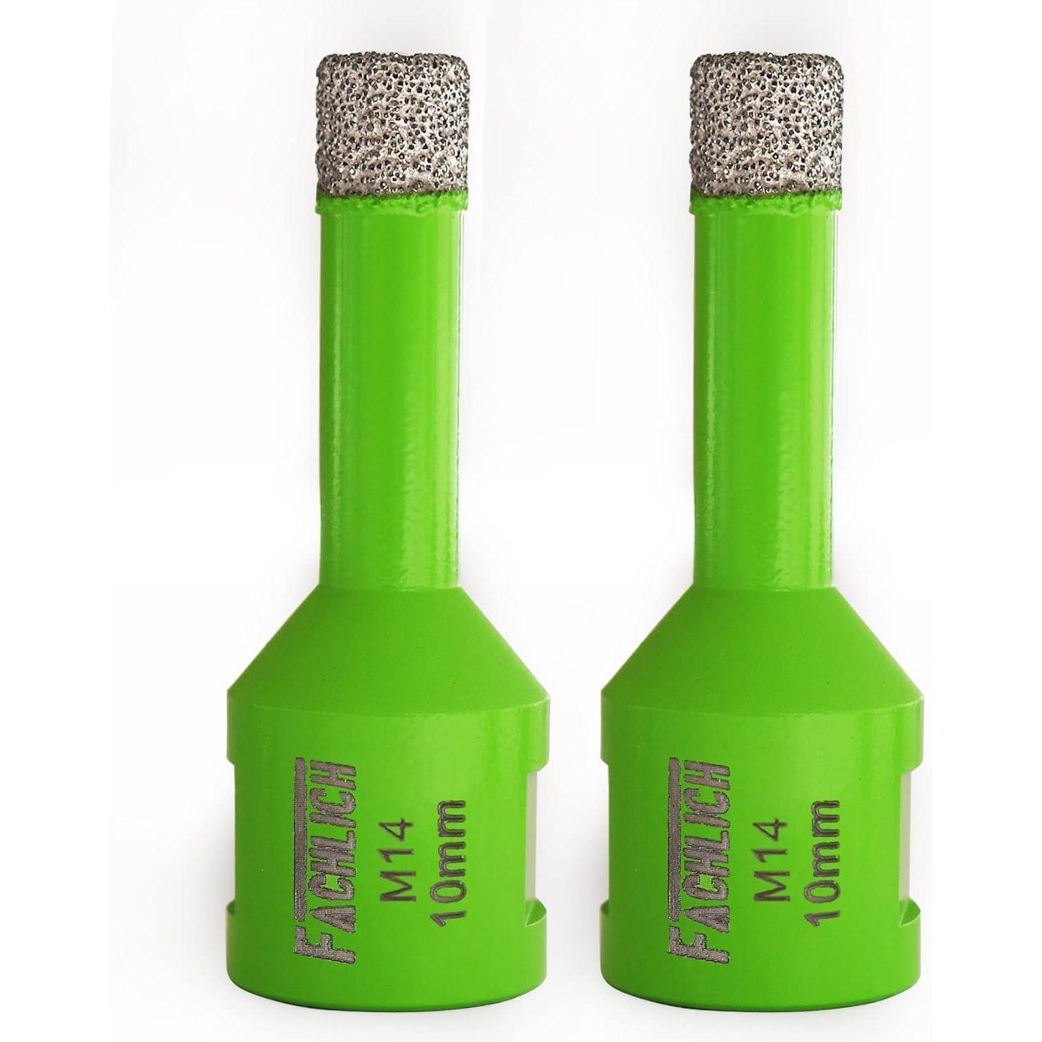 Diamant-bohrkronen 2 Stück 10mm M14 Vakuumgelötet Für Fliesen, Granit, Marmor