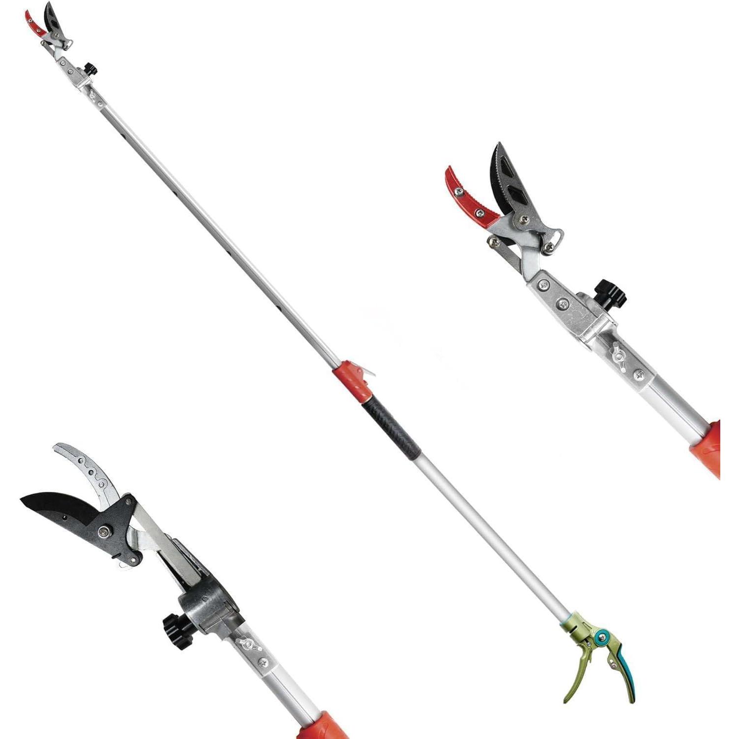 Teleskop Astschere 110-166 Cm, Ausziehbar, Mit Obstpflücker Und Drehbarem Kopf