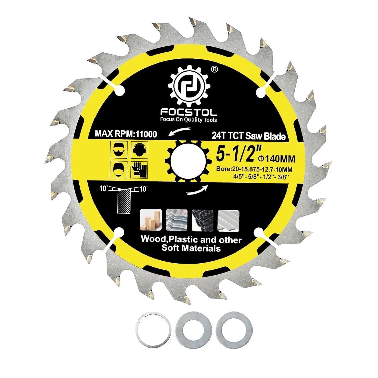 Kreissägeblatt 140mm 24 Zähne Für Holz, Kunststoff & Weichmaterialien