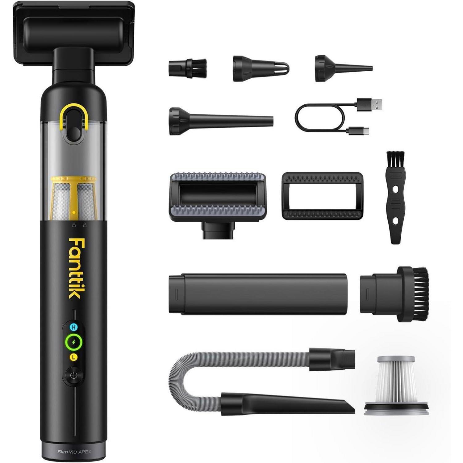 Kabelloser 4-in-1 Mini-handstaubsauger Mit 19kpa, Digitalanzeige, 2 Saugmodi
