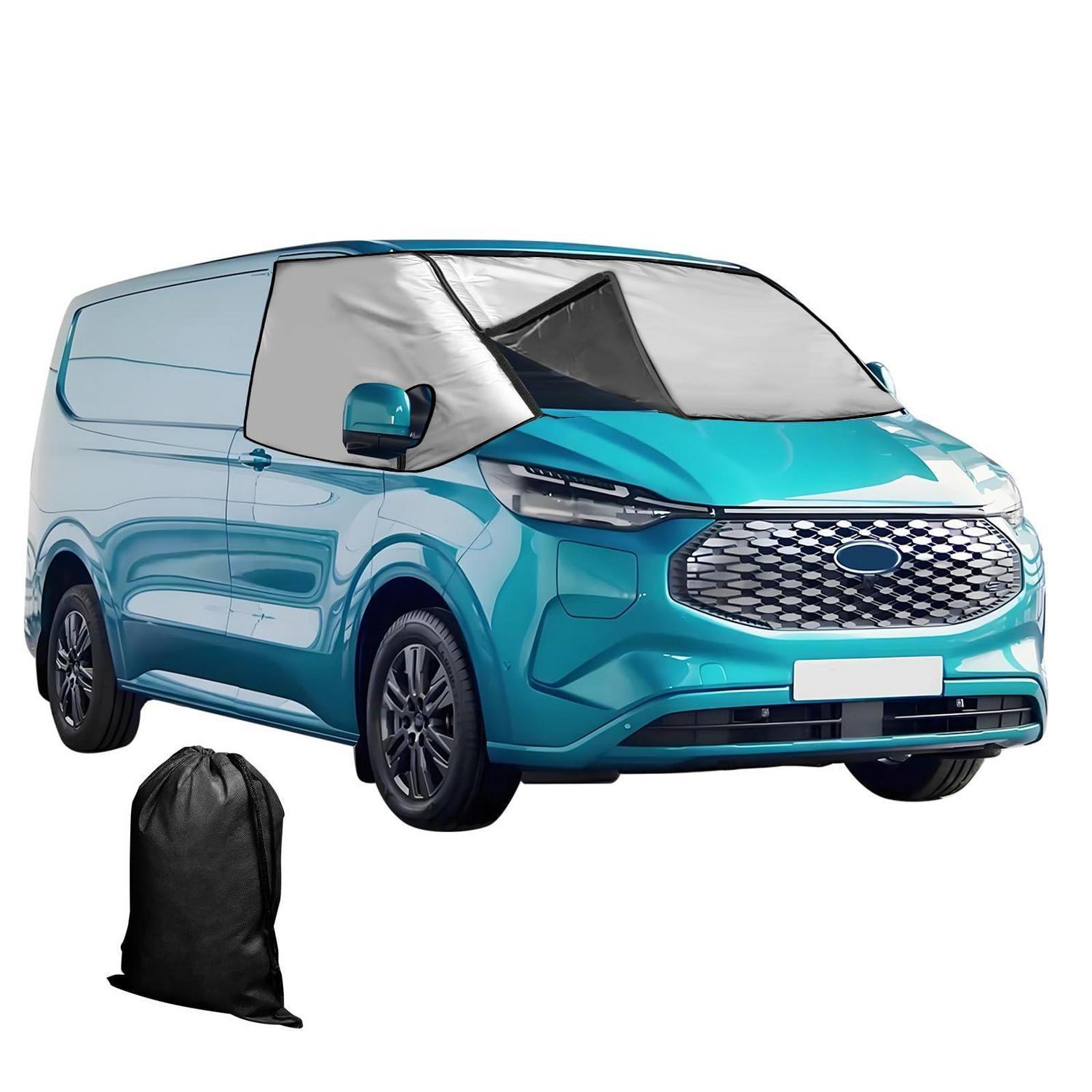Frontscheibenabdeckung Abnehmbar Für Ford Transit Custom 2012-2022, Thermo-schutz, Ganzjahresabdeckung