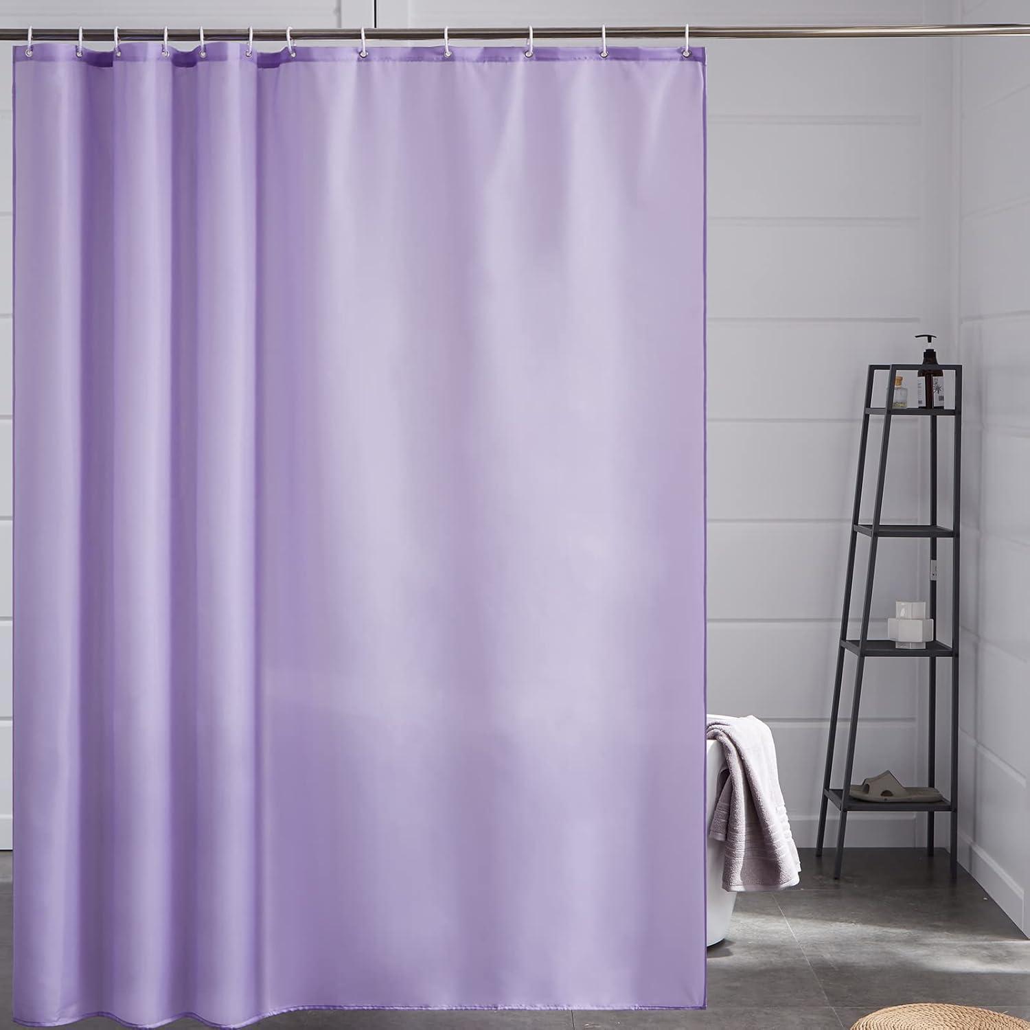 Duschvorhang Überlänge 200x240cm Lila, Textil, Anti-schimmel, Waschbar, Mit 12 Haken