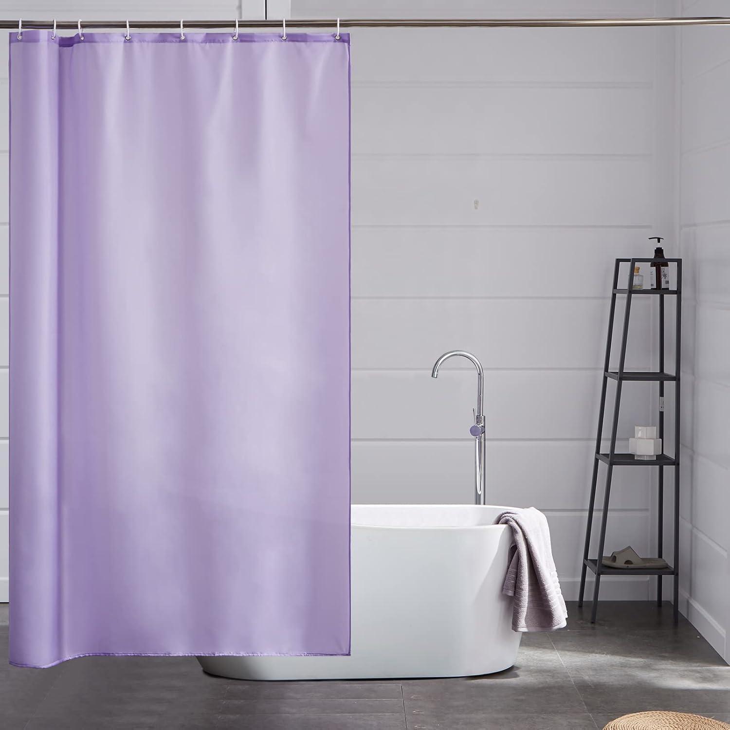 Lila Duschvorhang 120x180 Cm, Polyester, Schimmelresistent, Wasserabweisend, Waschbar