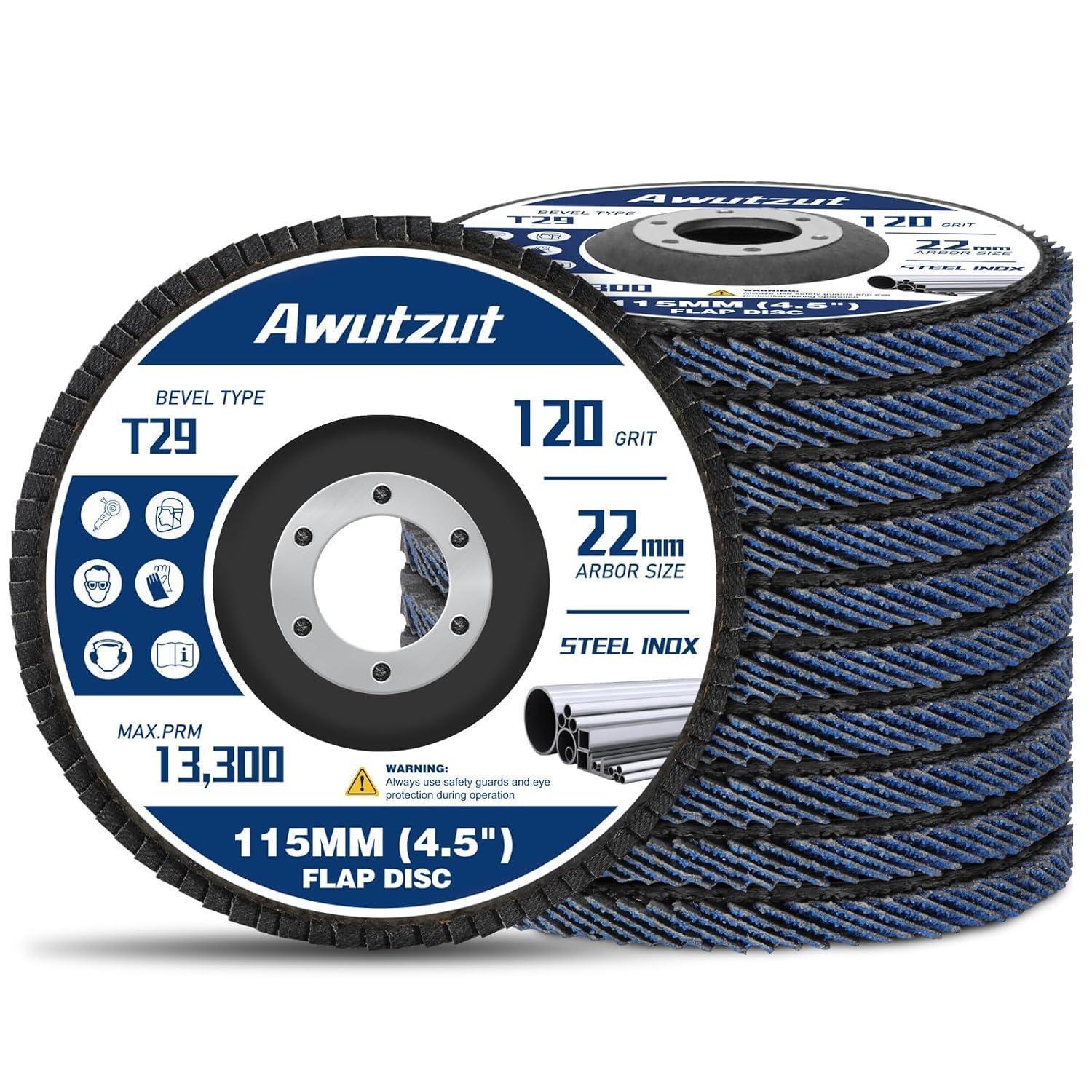 Fächerscheibe 115mm T29 Korn 120 Für Metall & Holz, 12 Stück