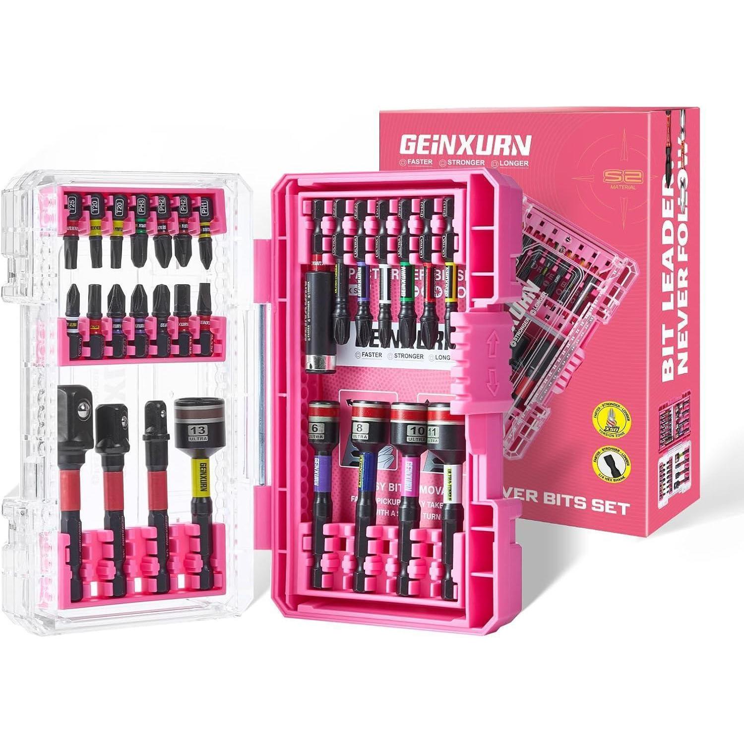 29-tlg. Bit-set Mit Farbcodierung, S2-stahl, Magnetisch, Inkl. Steckschlüssel & Adapter, Aufbewahrungsbox