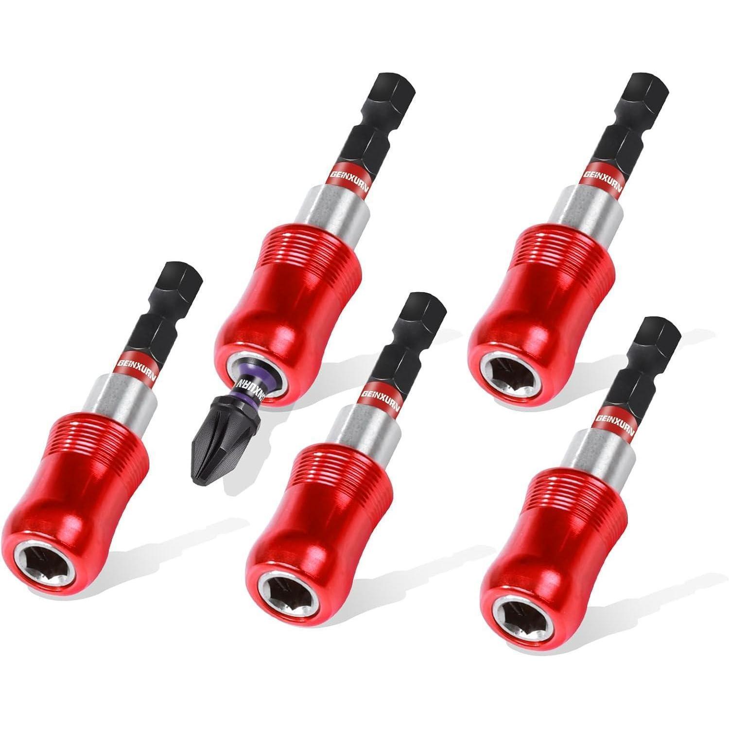 5x Magnetischer Bithalter 60mm Schnellwechsel Cr-v Stahl 1/4" Sechskant