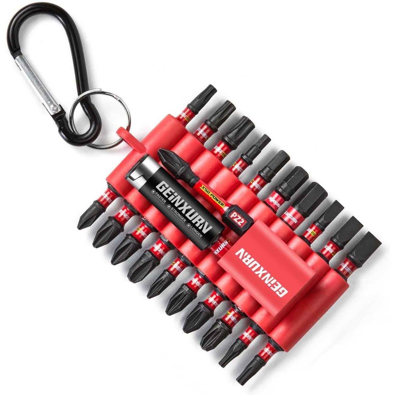 Schrauberbit-set 22tlg. S2 Stahl Magnetisch, Pozidriv, Torx, Sechskant, Schlitz