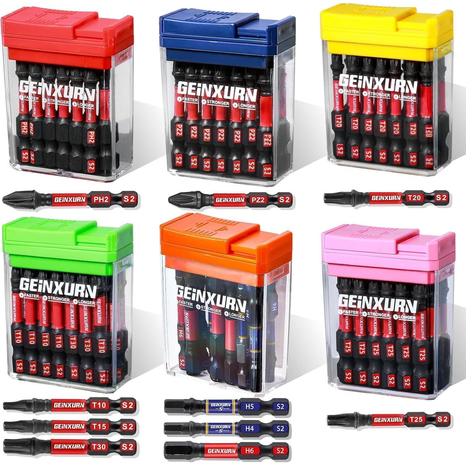 Schlagfeste Schraubendreher Bits 90tlg. S2 Stahl 50mm Magnetisch Mit Box