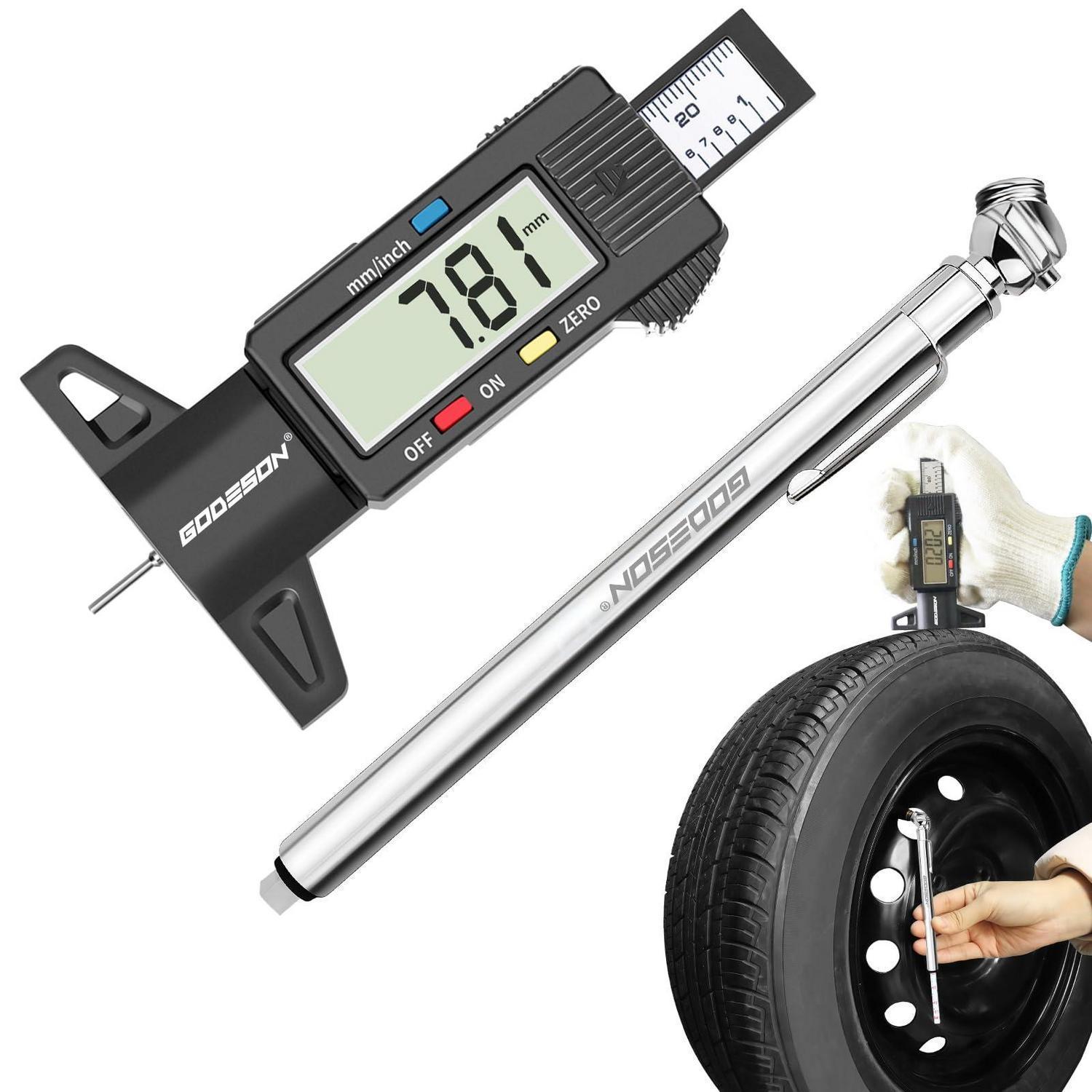 Digitaler Reifenprofilmesser & Luftdruckprüfer Mm/zoll Lcd Auto Motorrad Lkw