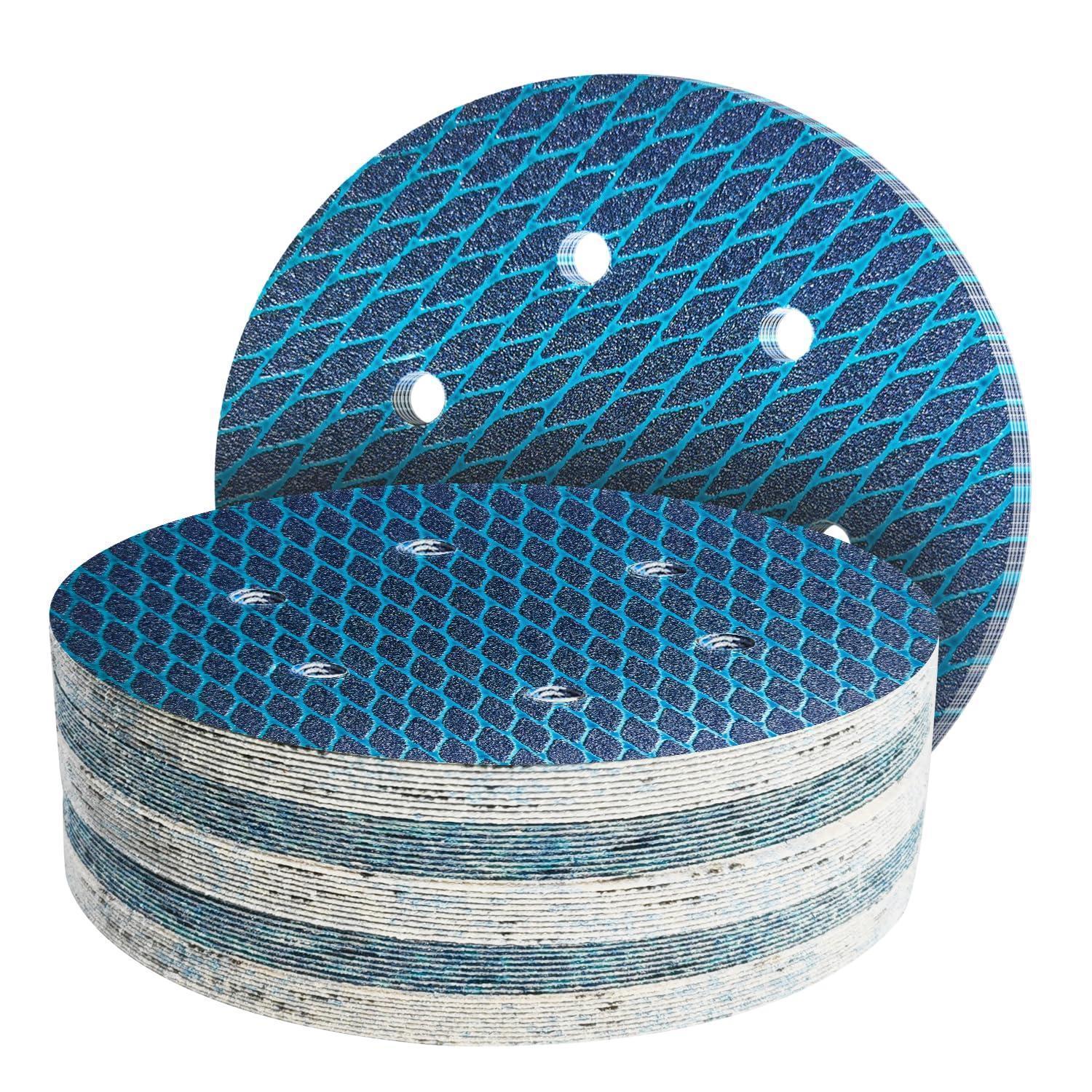 Schleifpapier 150mm Klett 40 Stück P40 Diamant-form 6-loch Für Exzenterschleifer