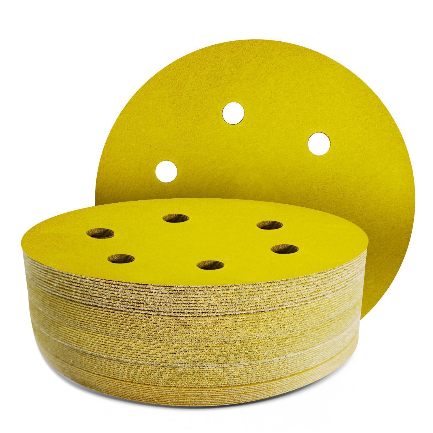 Schleifpapier 150mm Klett 6-loch Korn 240 Exzenterschleifer 50 Stück