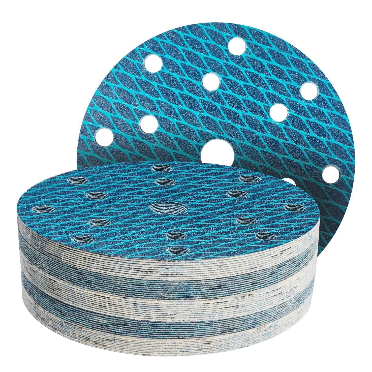Schleifpapier 150mm Klett 15-loch Korn 80 Für Exzenterschleifer 50 Stück