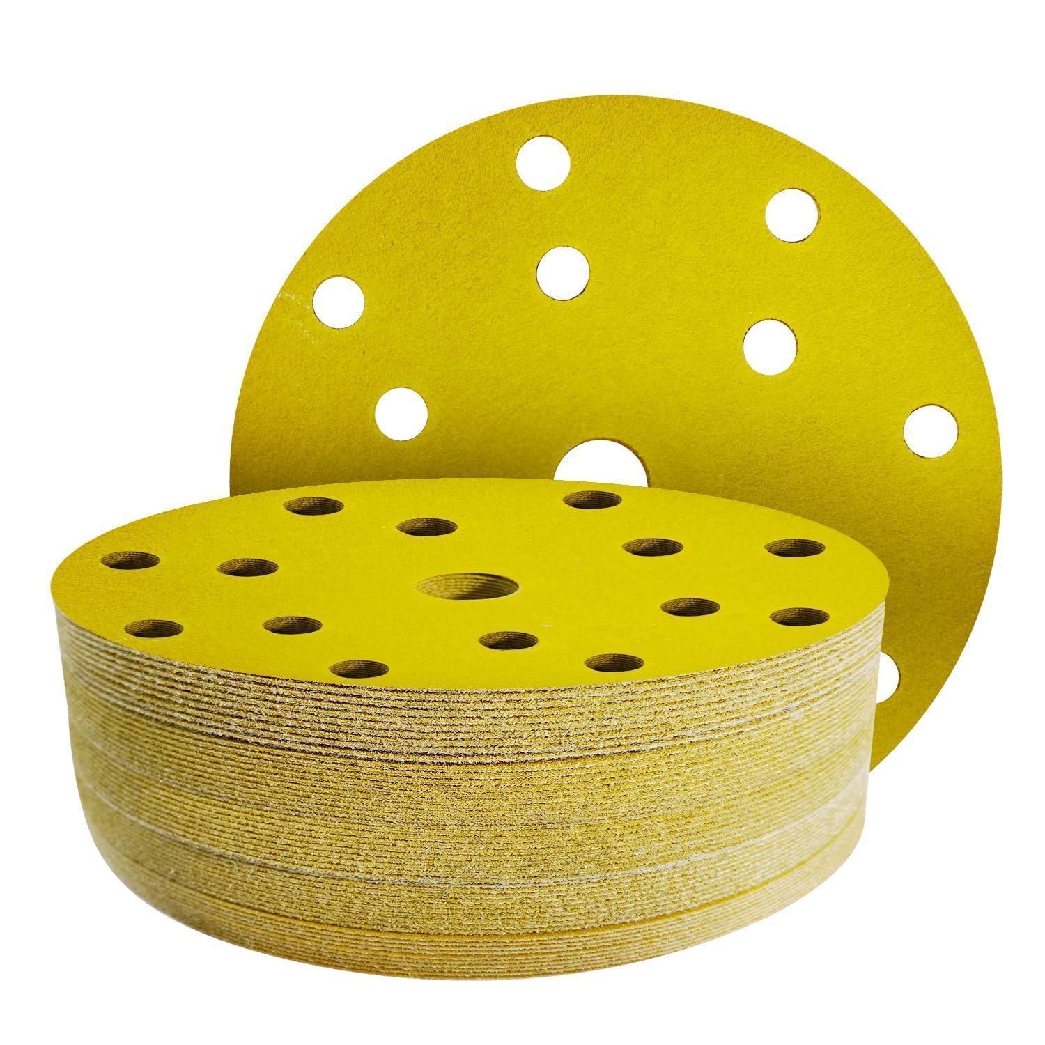 Schleifpapier 150mm Klett, 50 Stück, 15 Loch, Körnung 220, Für Exzenterschleifer