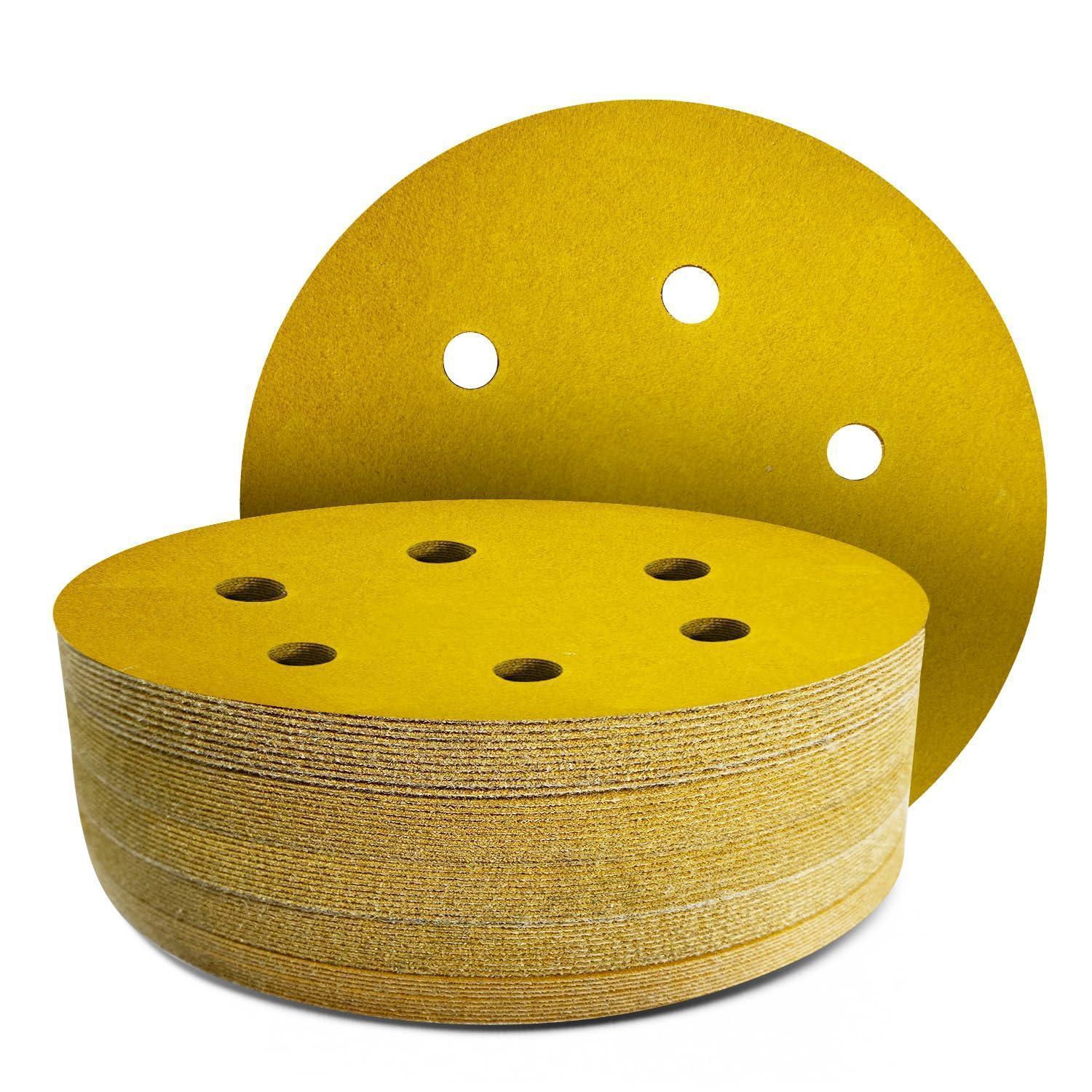 Schleifpapier 150mm Klett 6-loch Korn 150 Exzenterschleifscheiben 50 Stück