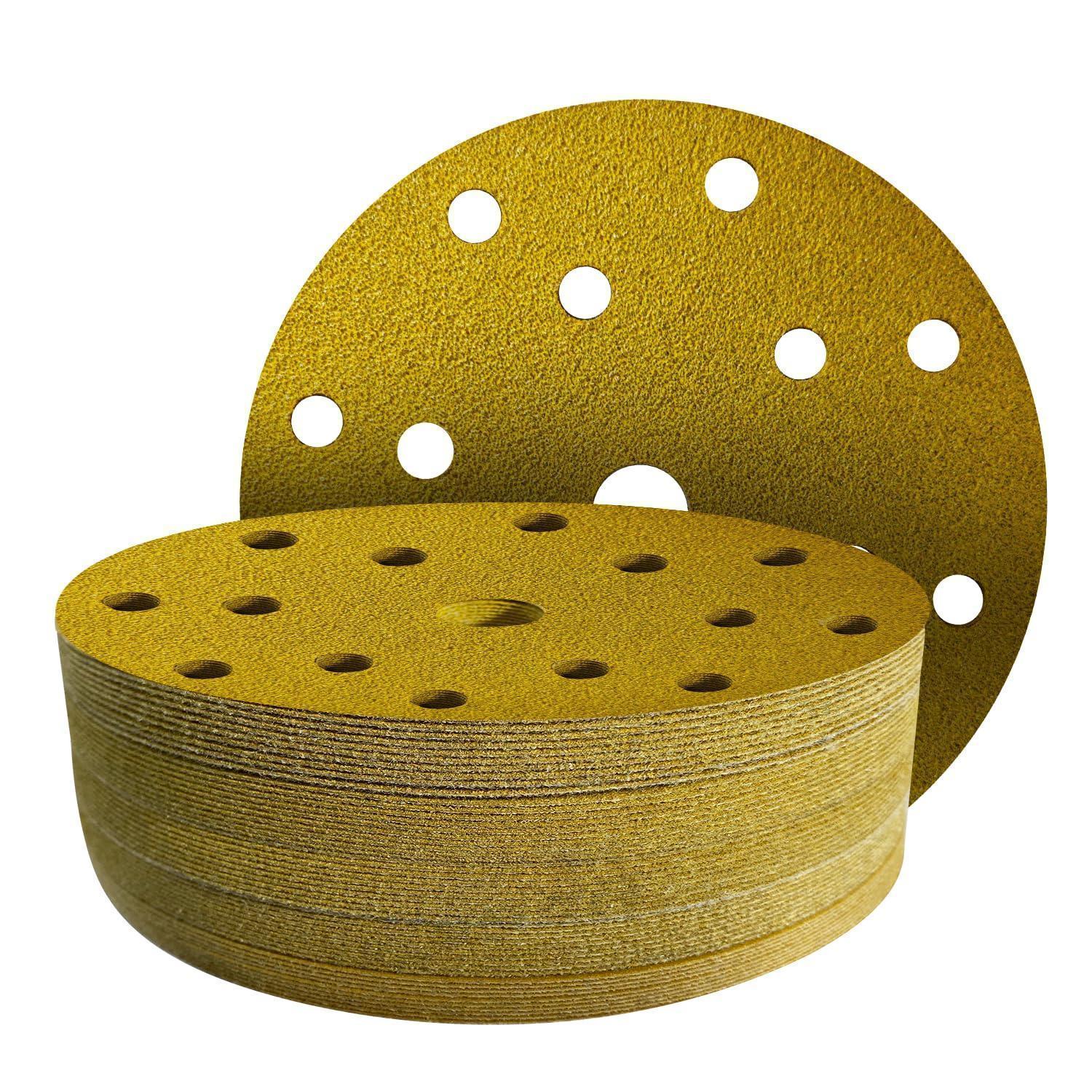 Schleifpapier 150mm Klett, 45 Stück, 15 Loch, Körnung P60 Für Exzenterschleifer