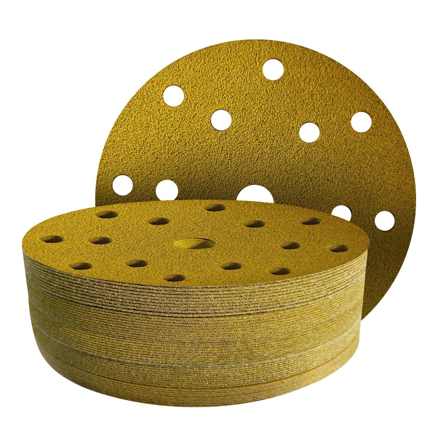 Schleifpapier 150mm Klett, 40 Stück, 15 Loch, Körnung P40 Für Exzenterschleifer