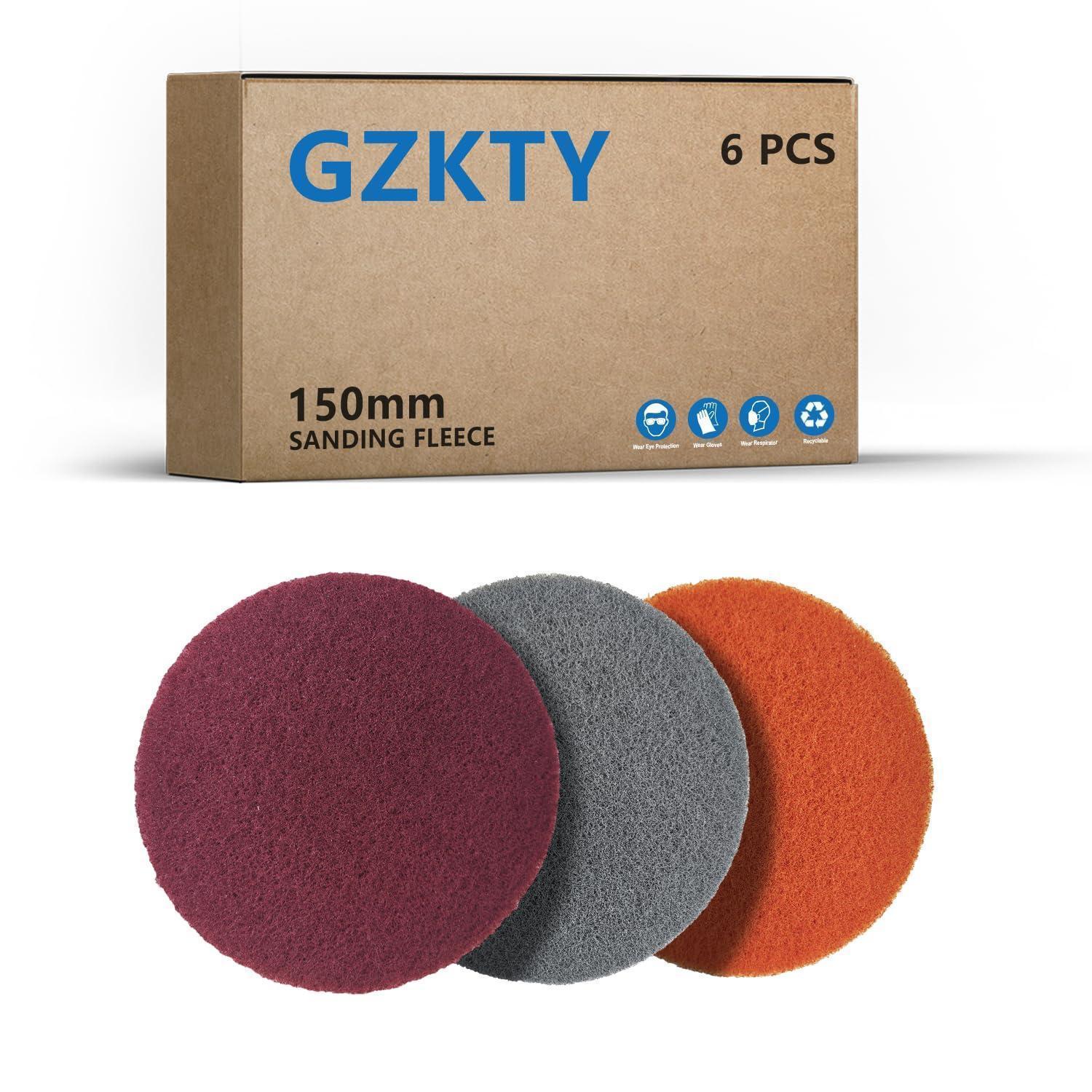 Schleifvlies 150mm Klett 6 Stück Für Rundschleifer & Exzenterschleifer