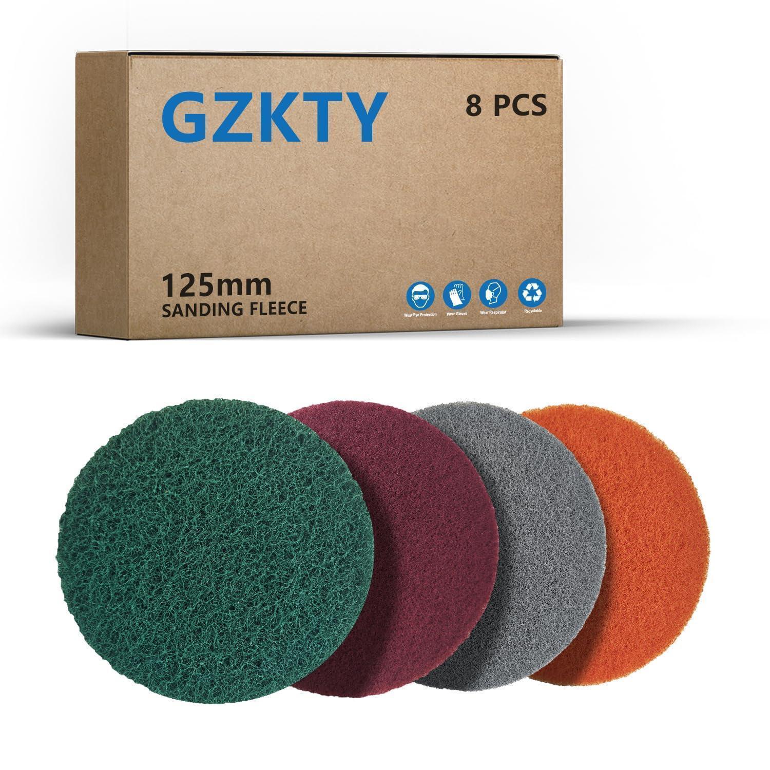 Schleifvlies 125mm Klett 8 Stück Für Rundschleifer & Exzenterschleifer