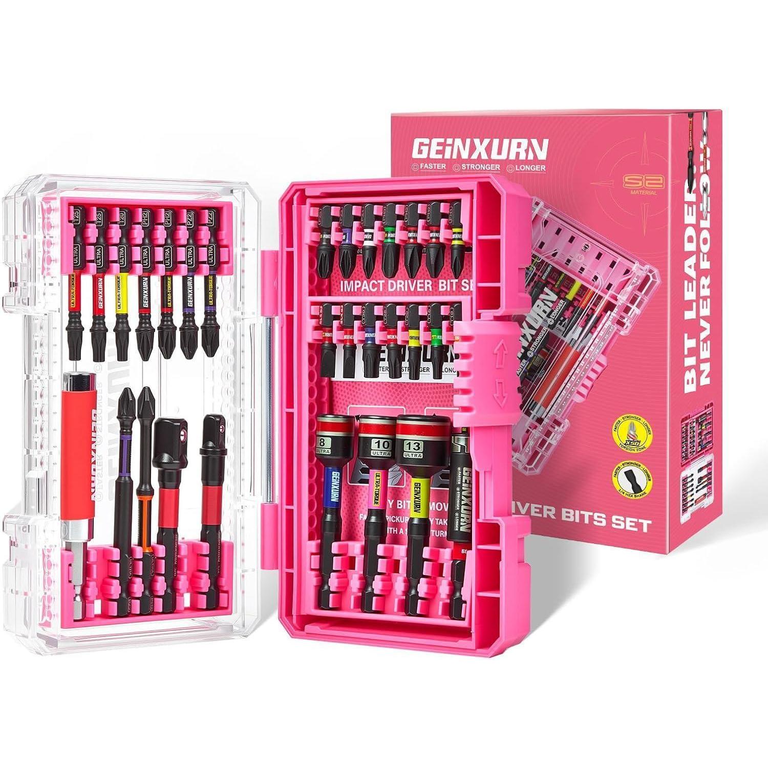 31-tlg. Schrauber Bit Set Mit Farbcodierung, S2-stahl, Magnetisch, Inkl. Steckschlüssel, Aufbewahrungsbox