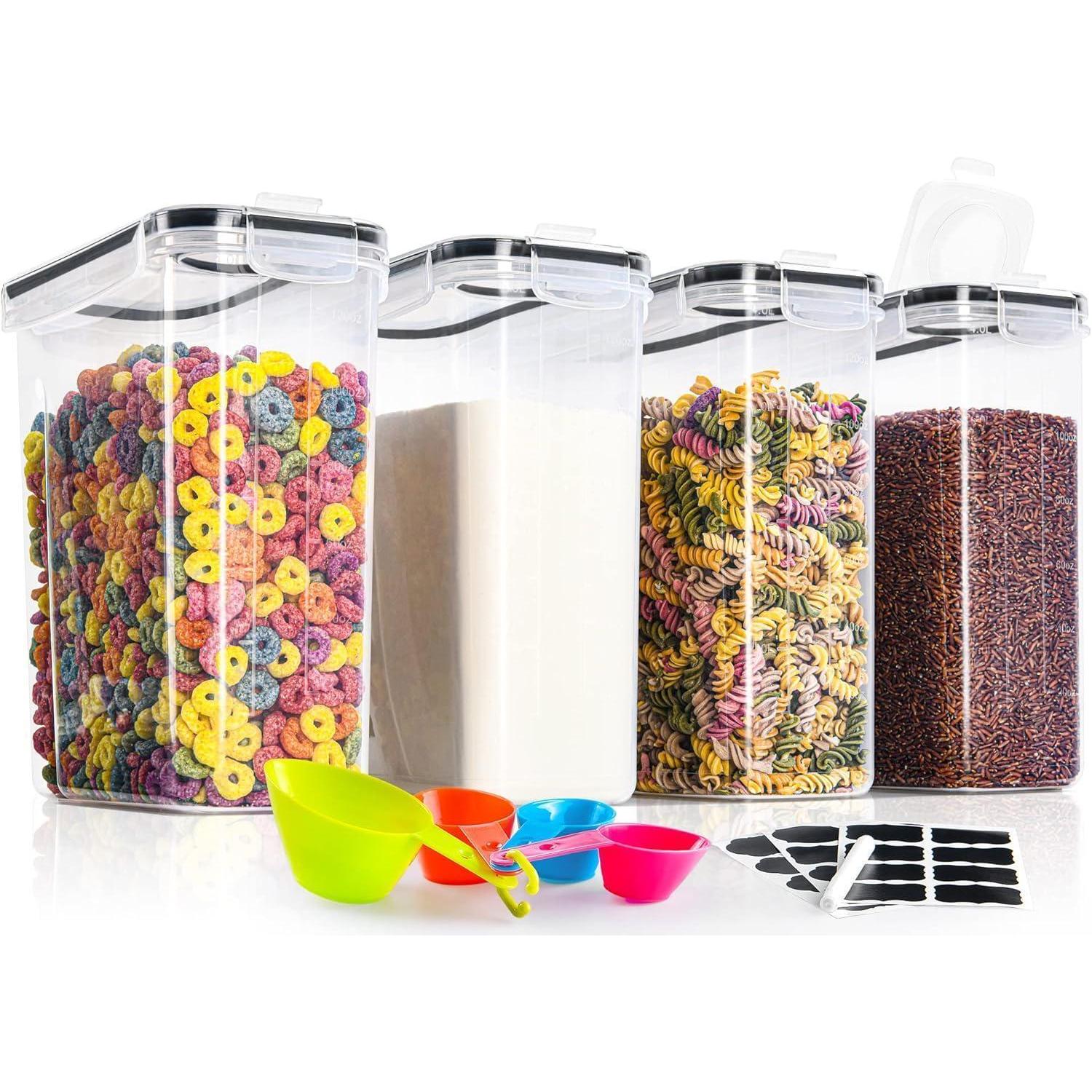 Vorratsdosen 4er-set 4l Luftdicht Für Küche & Haustierfutter