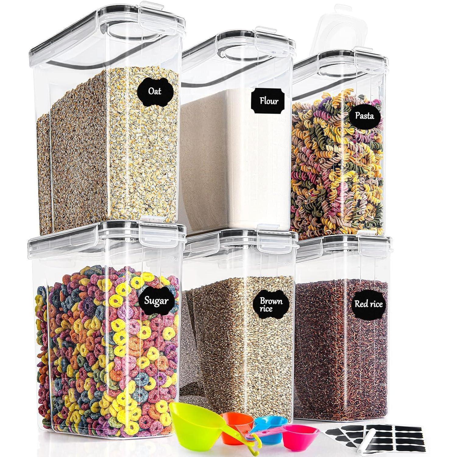 Vorratsdosen 6er Set 4l Luftdicht Mit Deckel Für Küche & Haustierfutter