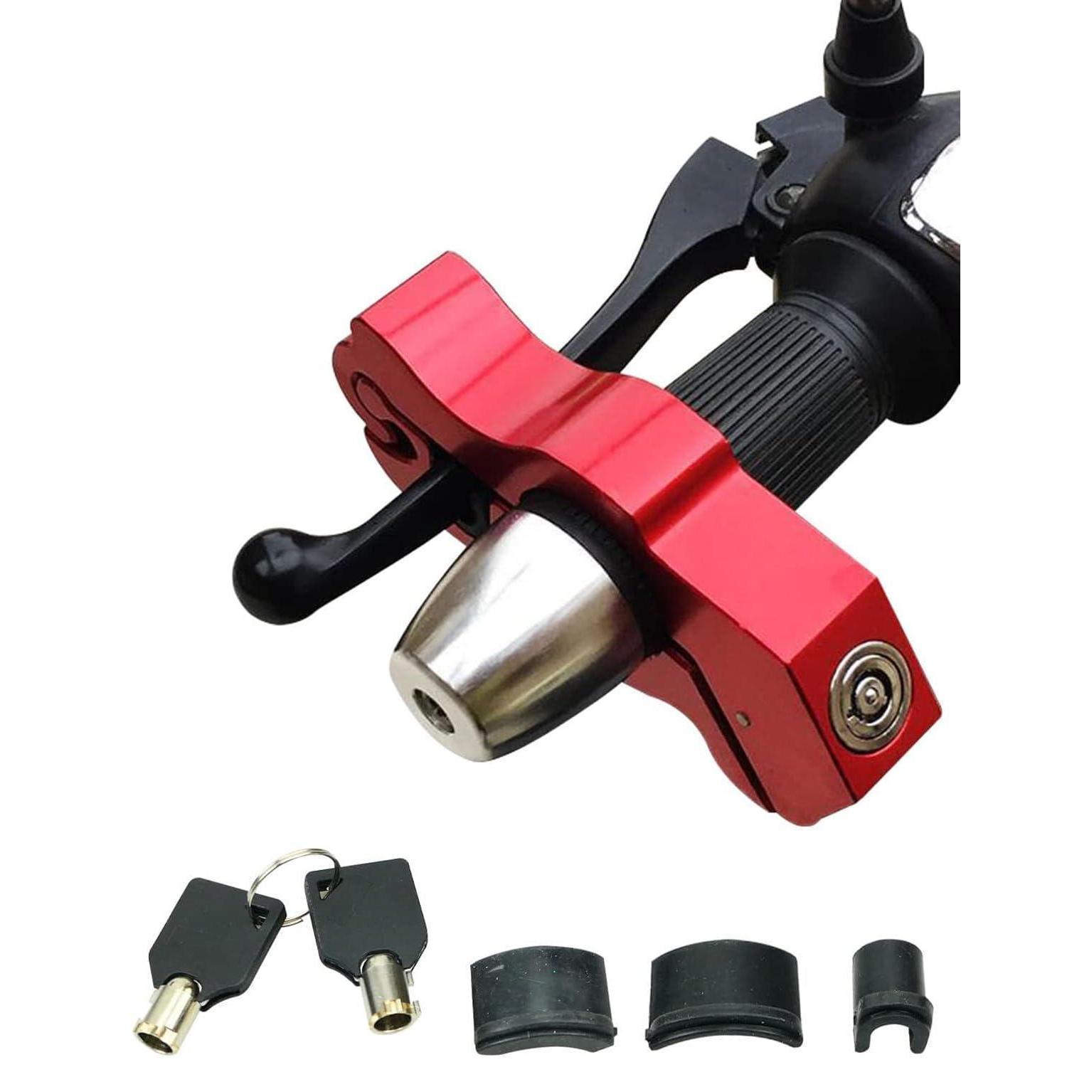 Motorrad Lenkerschloss Diebstahlschutz Rot Cnc Aluminium Verstellbar