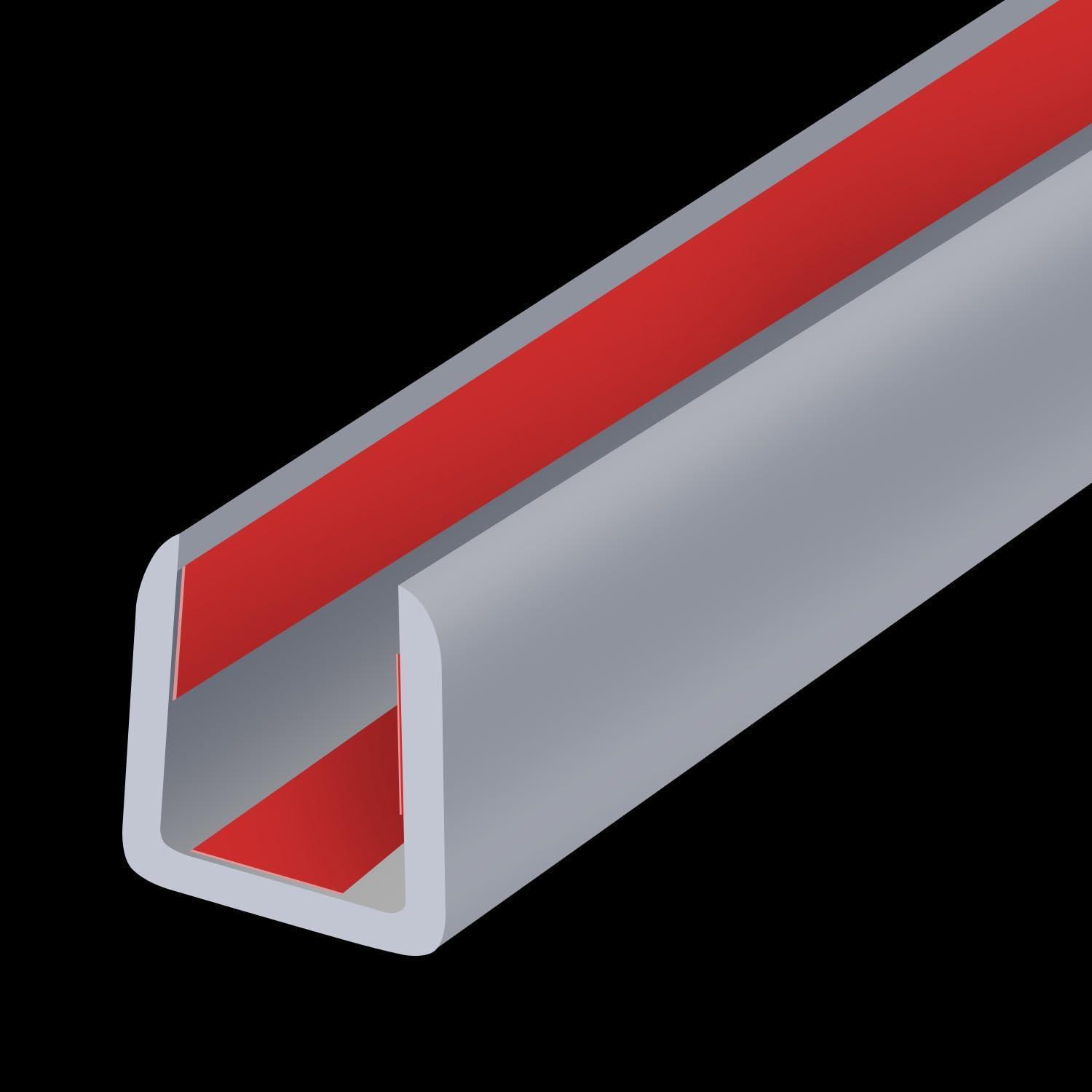 Selbstklebendes Gummi-kantenschutzband 10mm Grau, 6m, Für Sperrholz, Glas, Blech