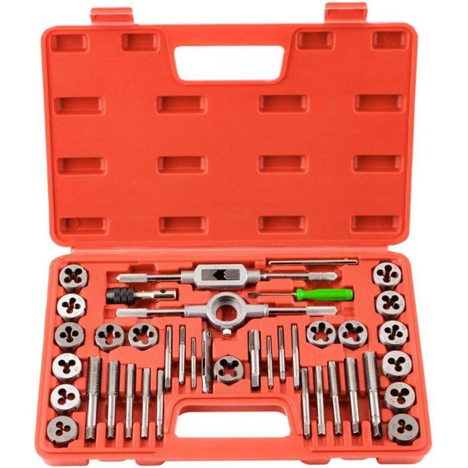 40-teiliges Gewindeschneid-set Metrisch M3-m12 Mit Koffer