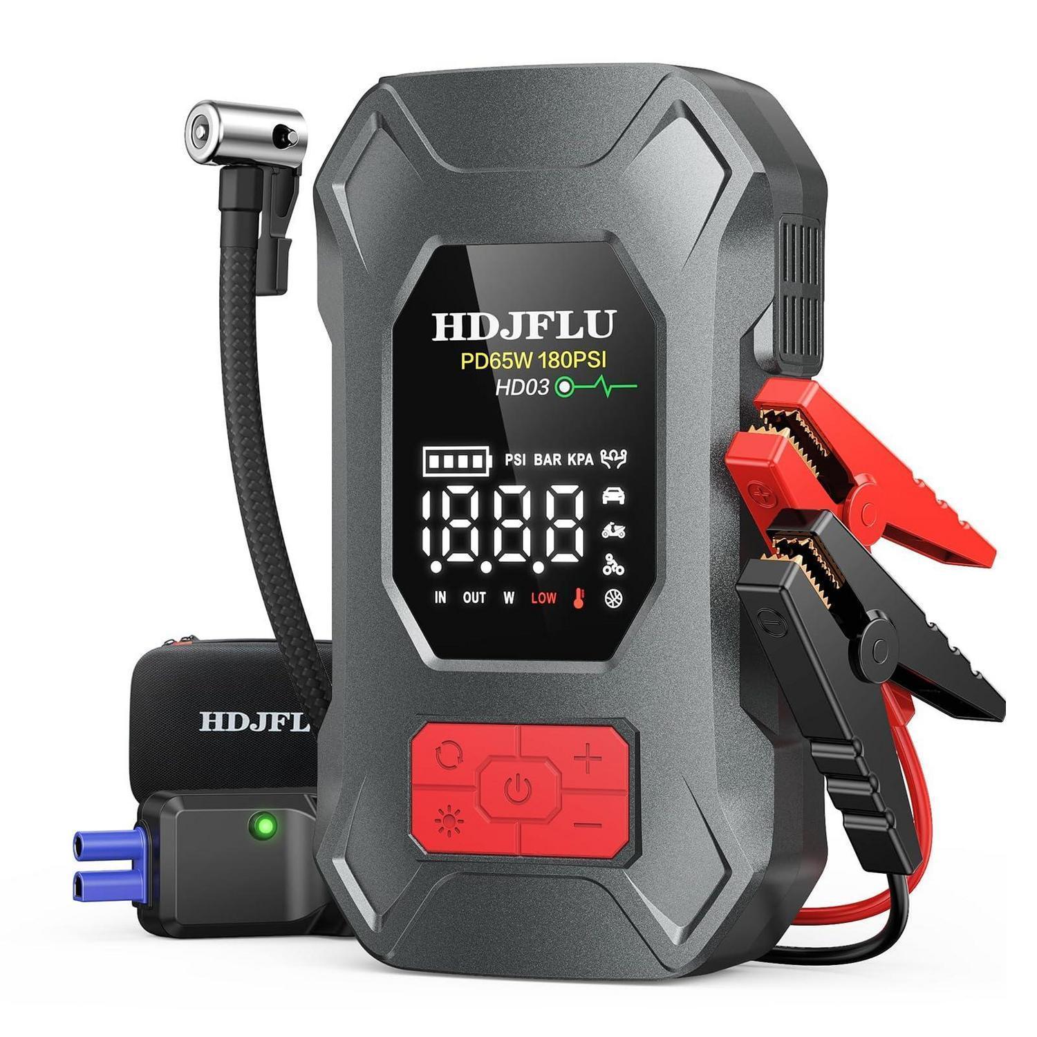Starthilfe Powerbank 7500a Mit Kompressor 180psi, 24000mah, Pd65w, Led-licht