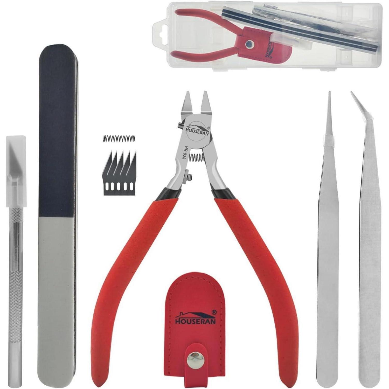 Modellbau Werkzeug Set 9-teilig Mit Zange, Pinzetten Und Gravurstift
