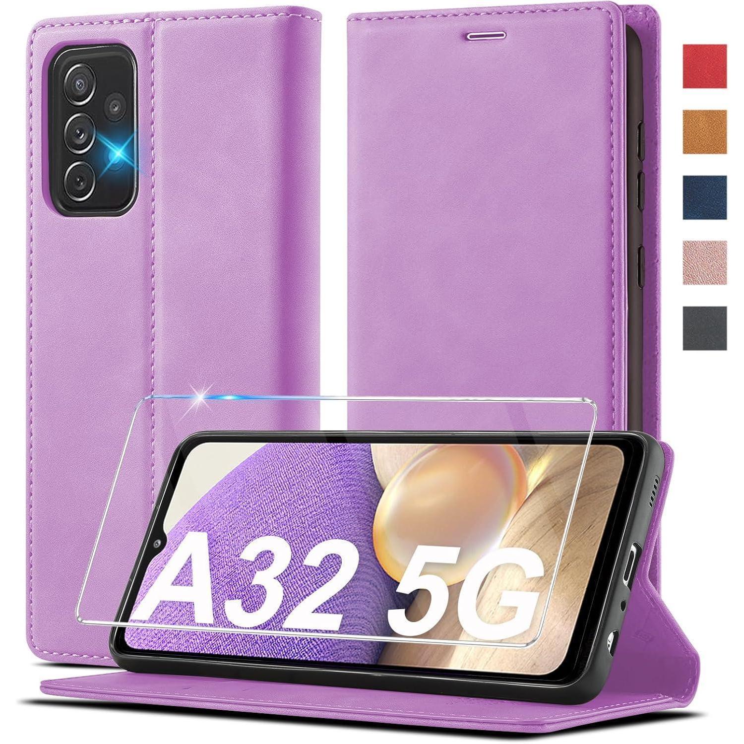 Samsung Galaxy A32 5g Hülle Leder Klappbar Mit Ständer & Kartenfächern