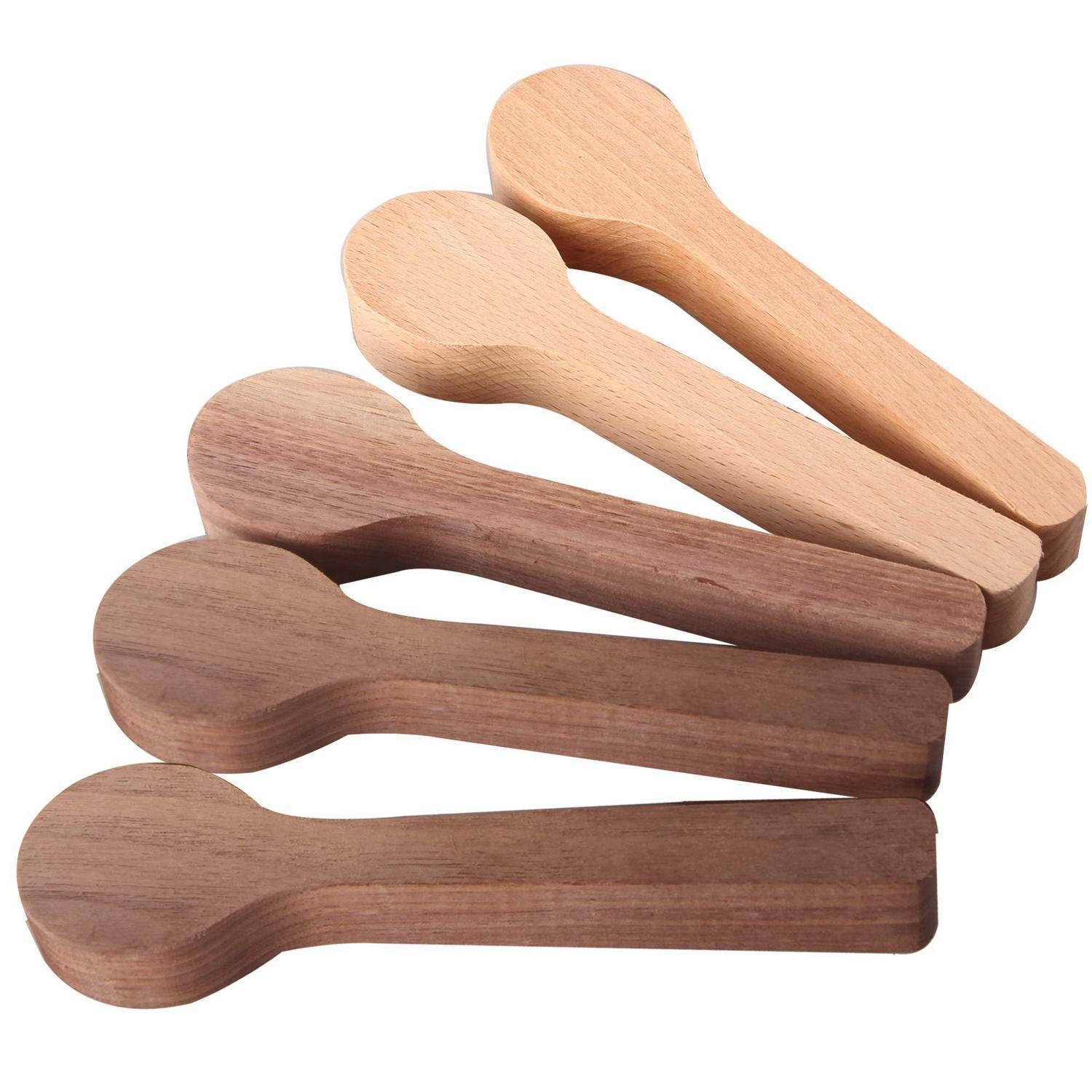 Holzschnitzlöffel Rohlinge 5er Set Buche & Nussbaum Für Anfänger