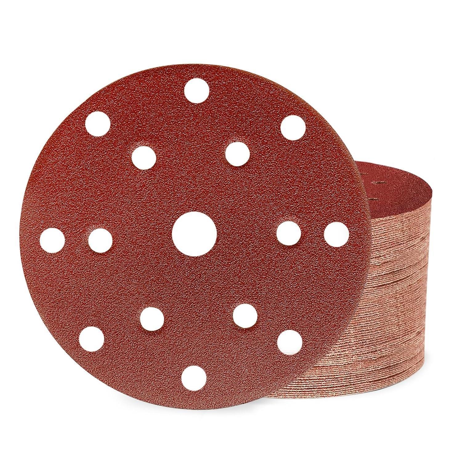 Schleifpapier 150mm Klett 100 Körnung 15 Loch Für Exzenterschleifer 50 Stück