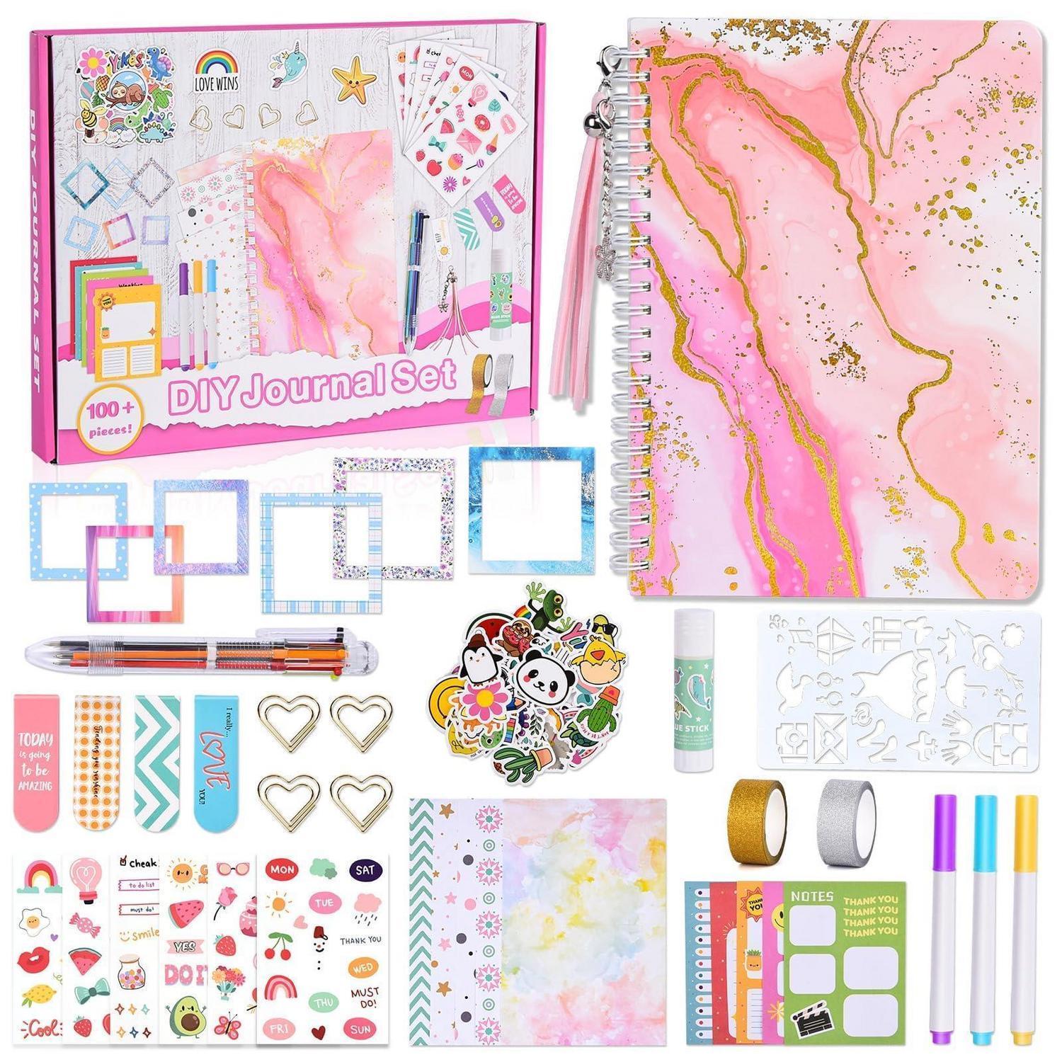 Scrapbook Set Für Mädchen Mit A5 Notizbuch Und 92 Teilen Zubehör