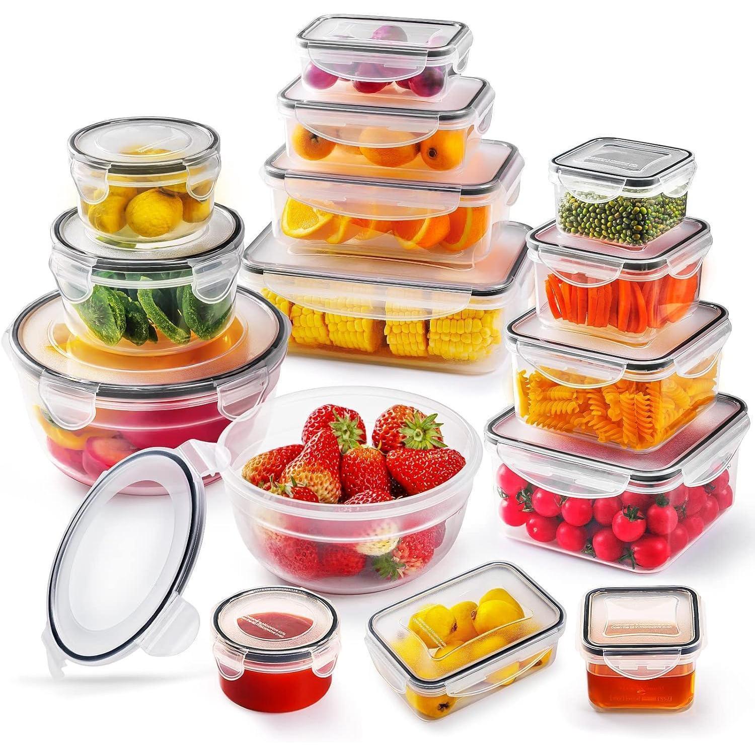 Vorratsdosen Set 30 Teile Auslaufsicher Bpa-frei Mikrowellen- & Gefriergeeignet